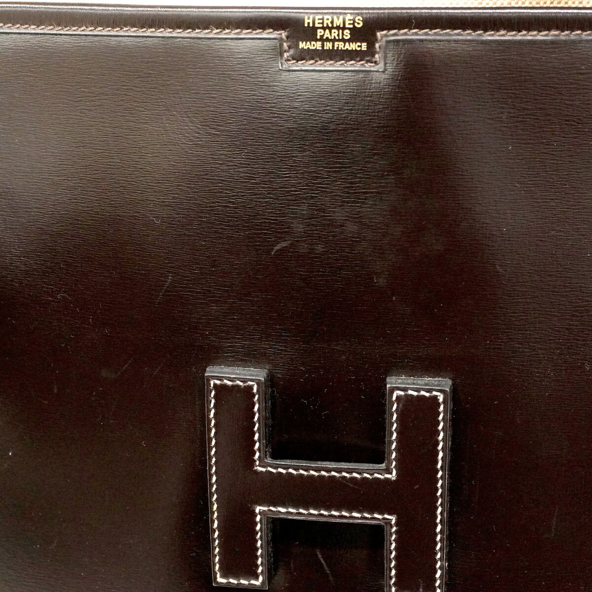 Box Calf Leather Clutch Bag (Pre-Owned) - Hermes - Modalova