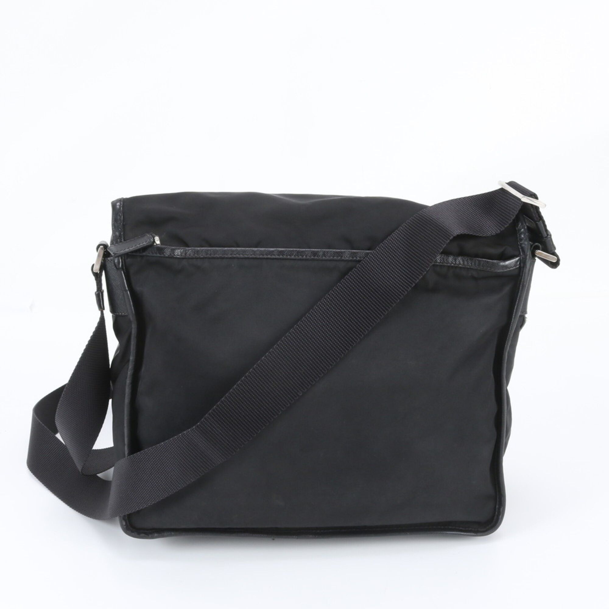 Leather Nylon Messenger Bag Shoulder Bag (Pre-Owned) - Prada - Modalova