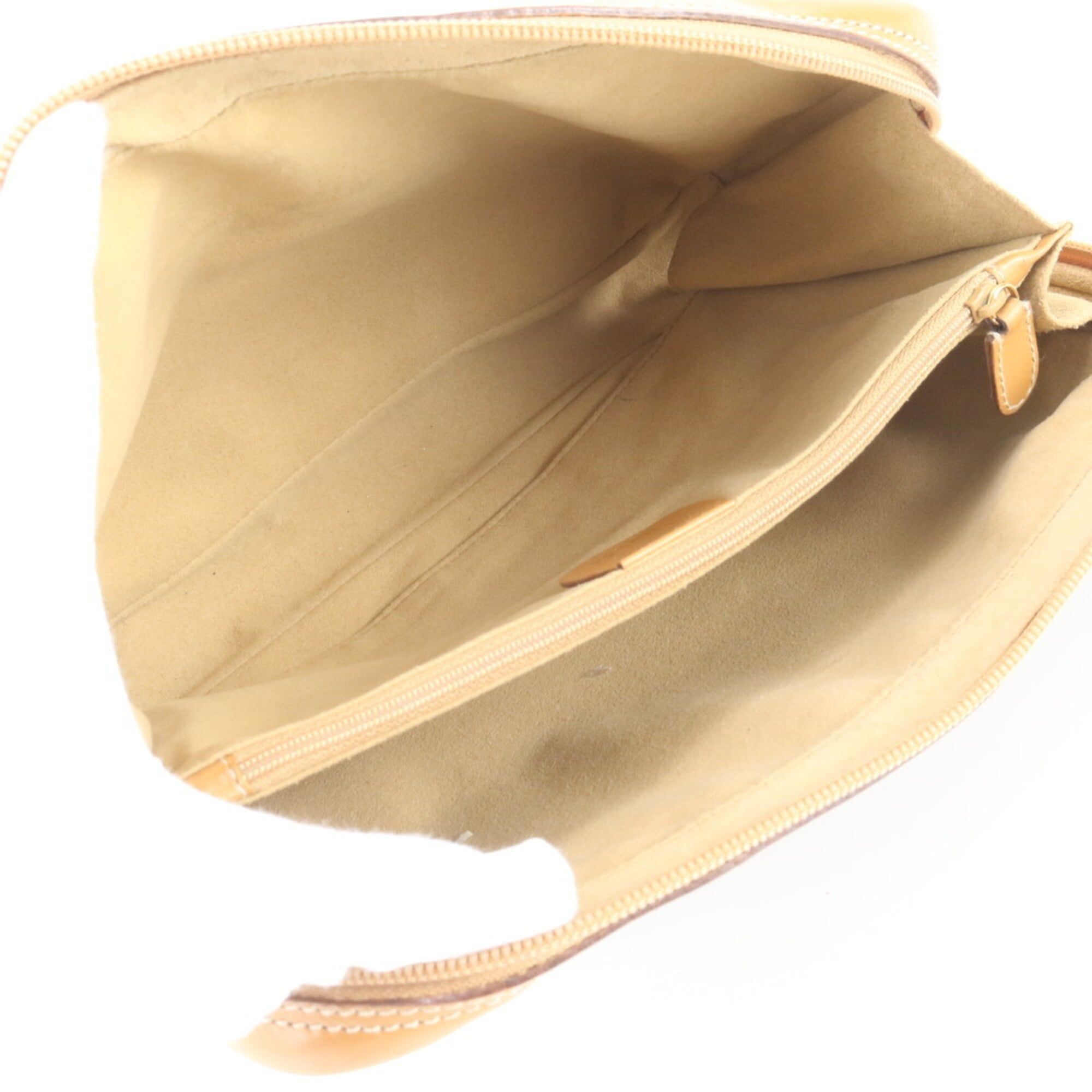 Leather Canvas Clutch Bag Pouch (Pre-Owned) - Gucci - Modalova