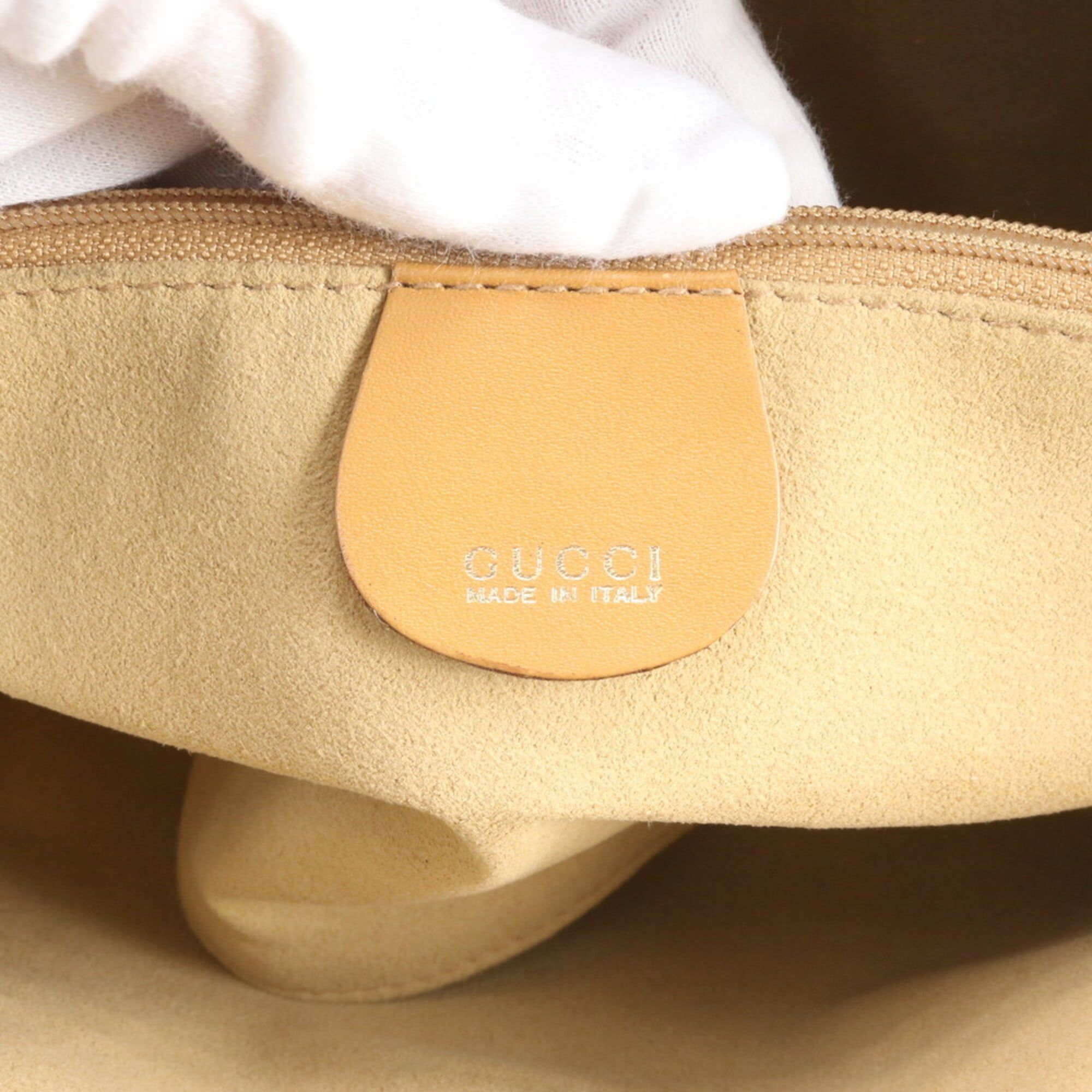 Leather Canvas Clutch Bag Pouch (Pre-Owned) - Gucci - Modalova