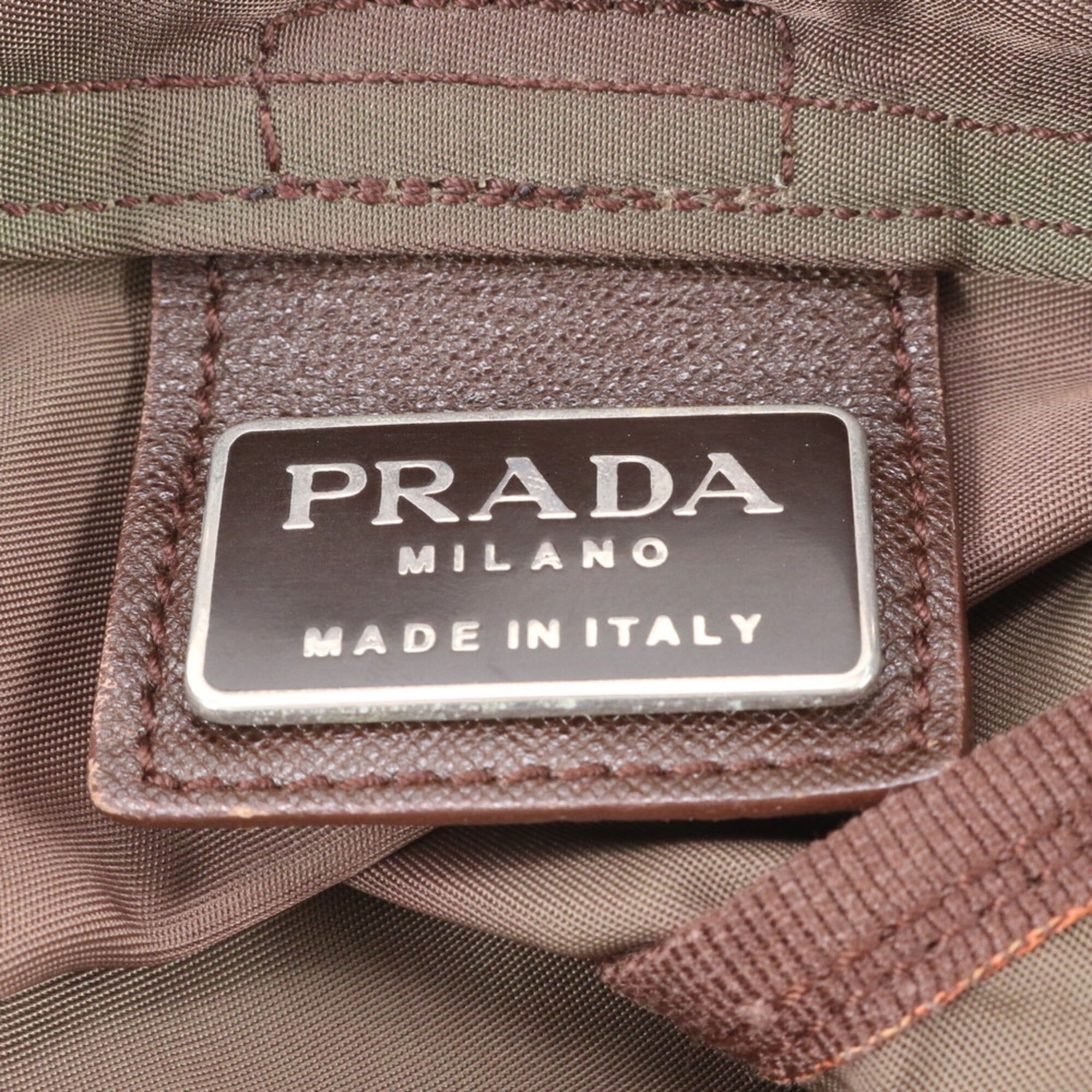 Leather Nylon Backpack (Pre-Owned) - Prada - Modalova
