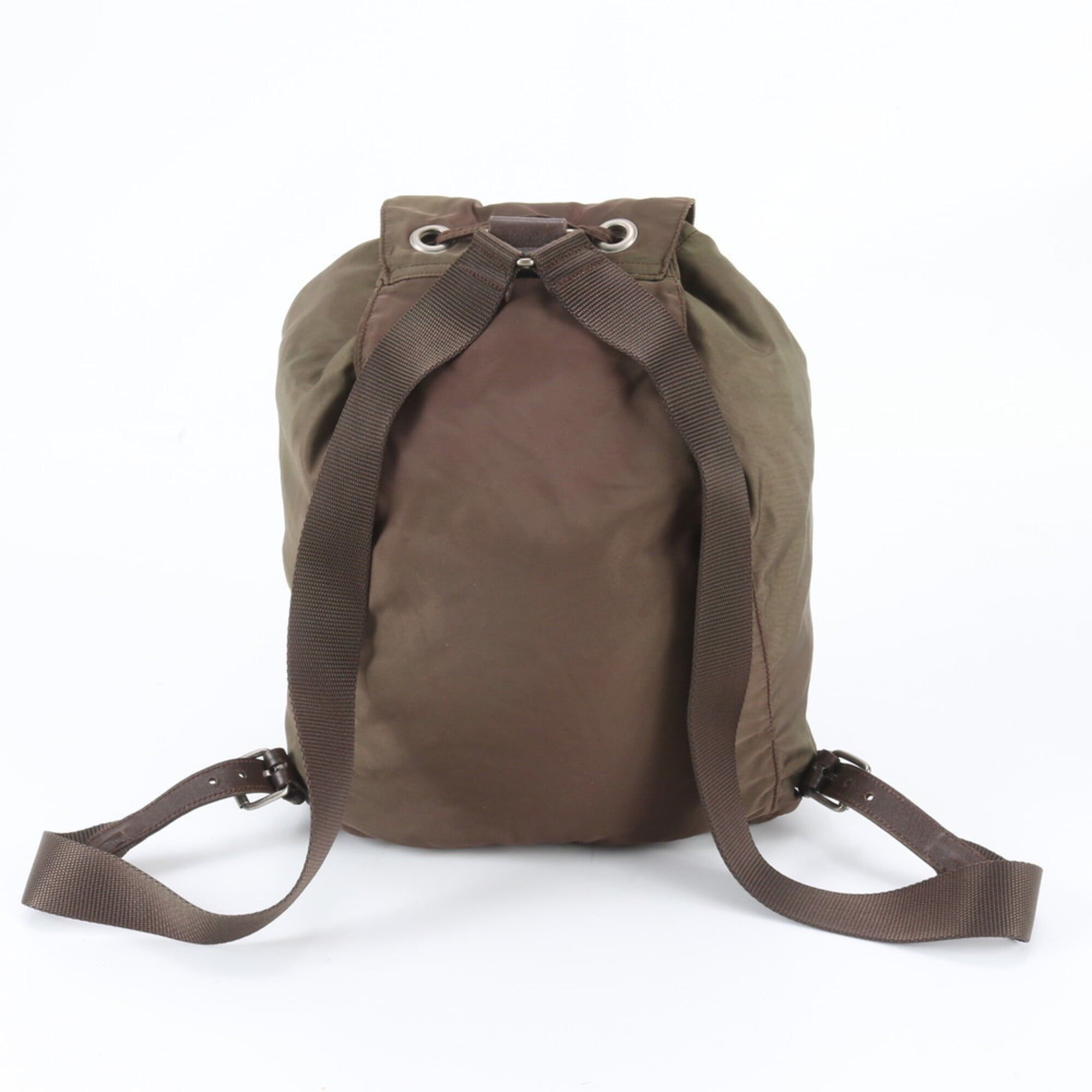 Leather Nylon Backpack (Pre-Owned) - Prada - Modalova