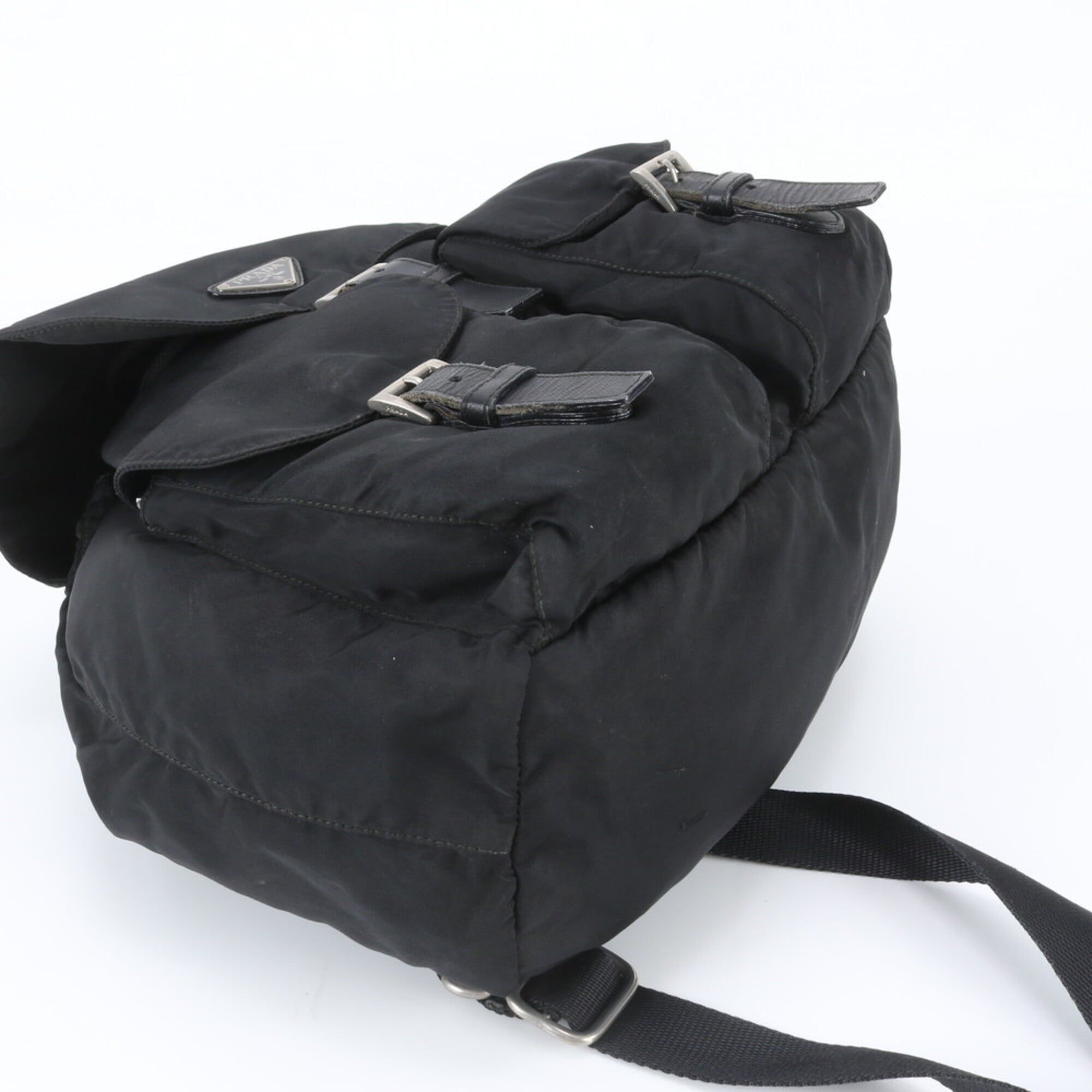 Leather Nylon Backpack (Pre-Owned) - Prada - Modalova