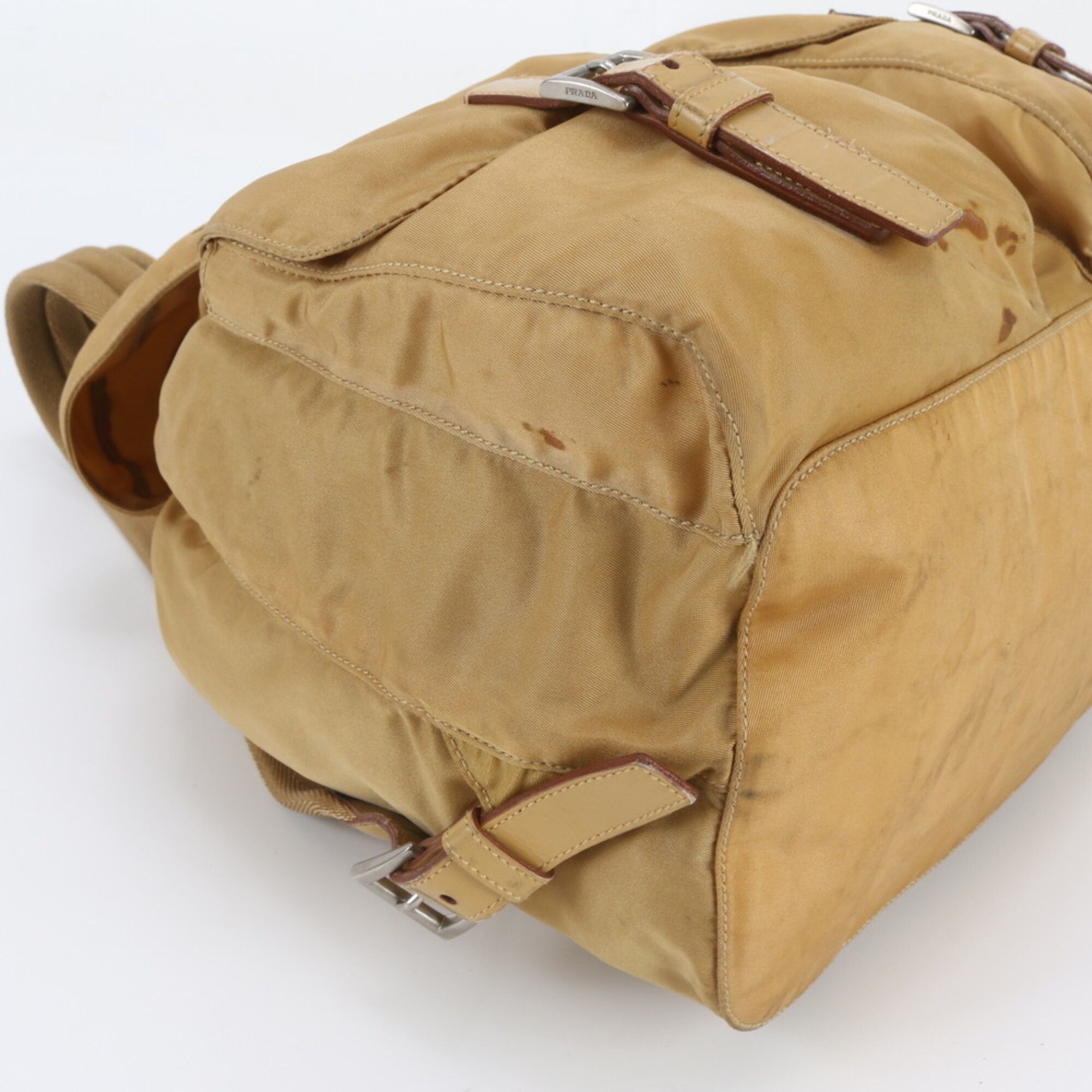 Leather Nylon Backpack Shoulder Bag (Pre-Owned) - Prada - Modalova
