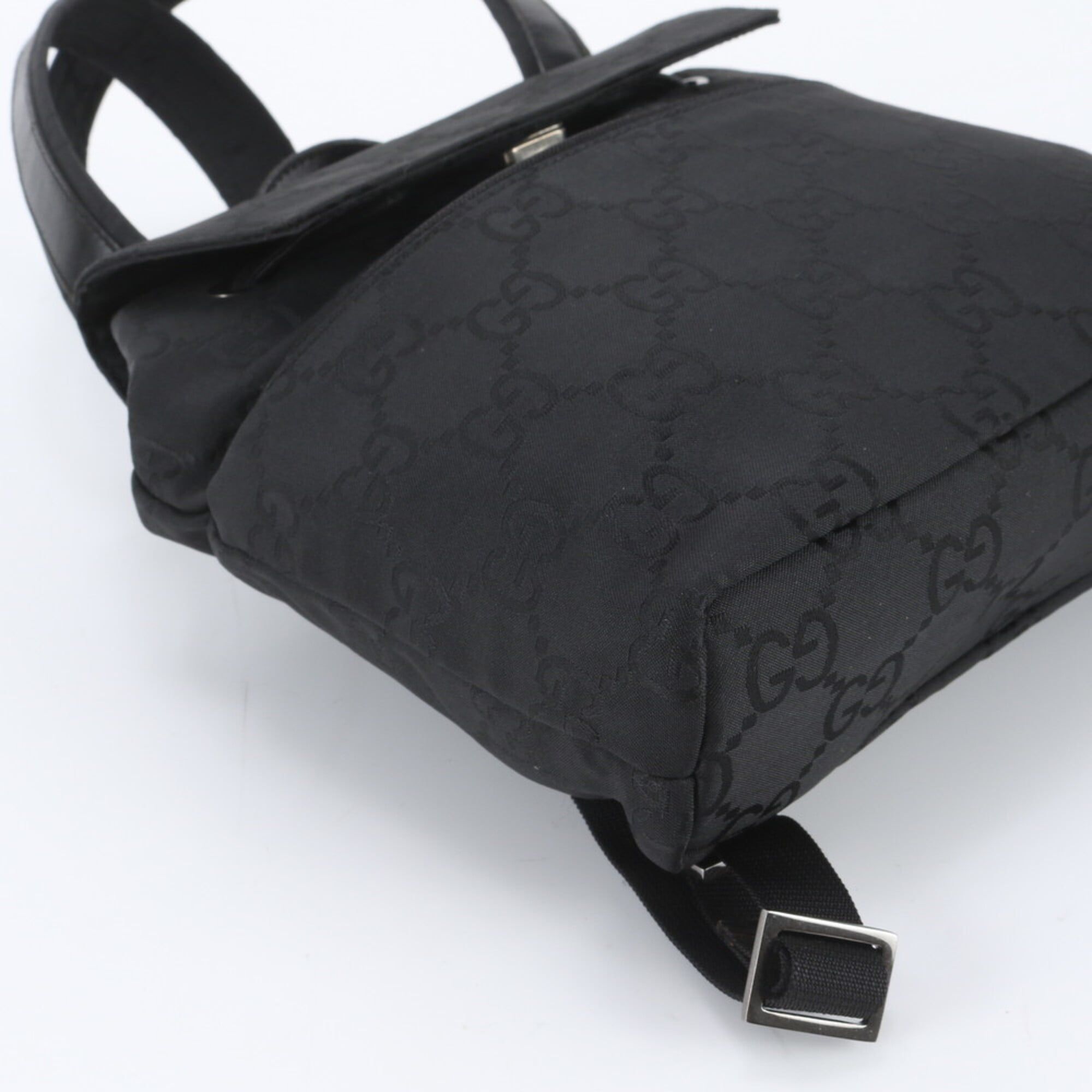 Leather Nylon Backpack Shoulder Bag (Pre-Owned) - Gucci - Modalova