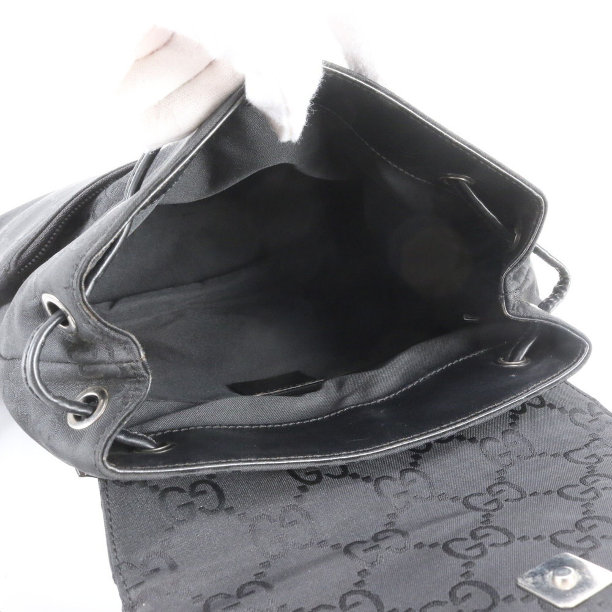 Leather Nylon Backpack Shoulder Bag (Pre-Owned) - Gucci - Modalova