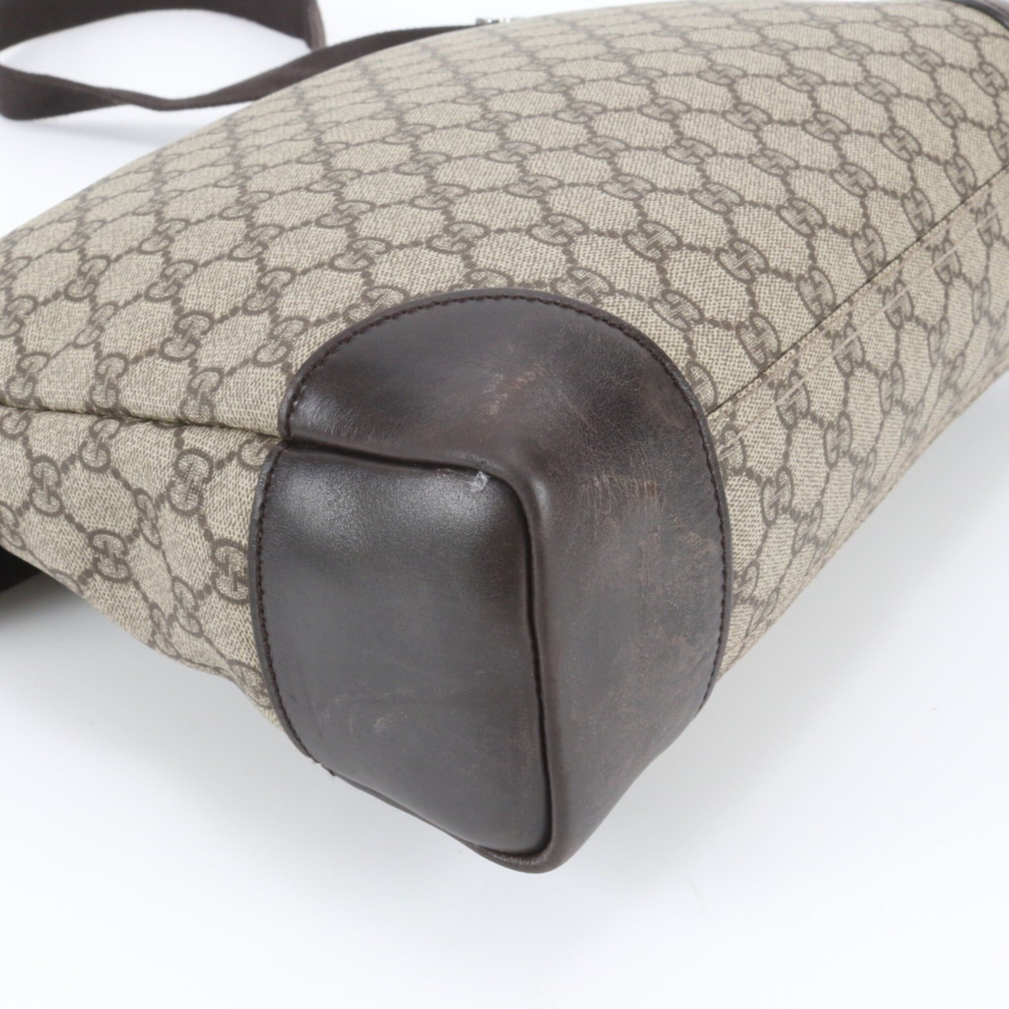 Leather Coated Canvas Messenger Bag Shoulder Bag (Pre-Owned) - Gucci - Modalova