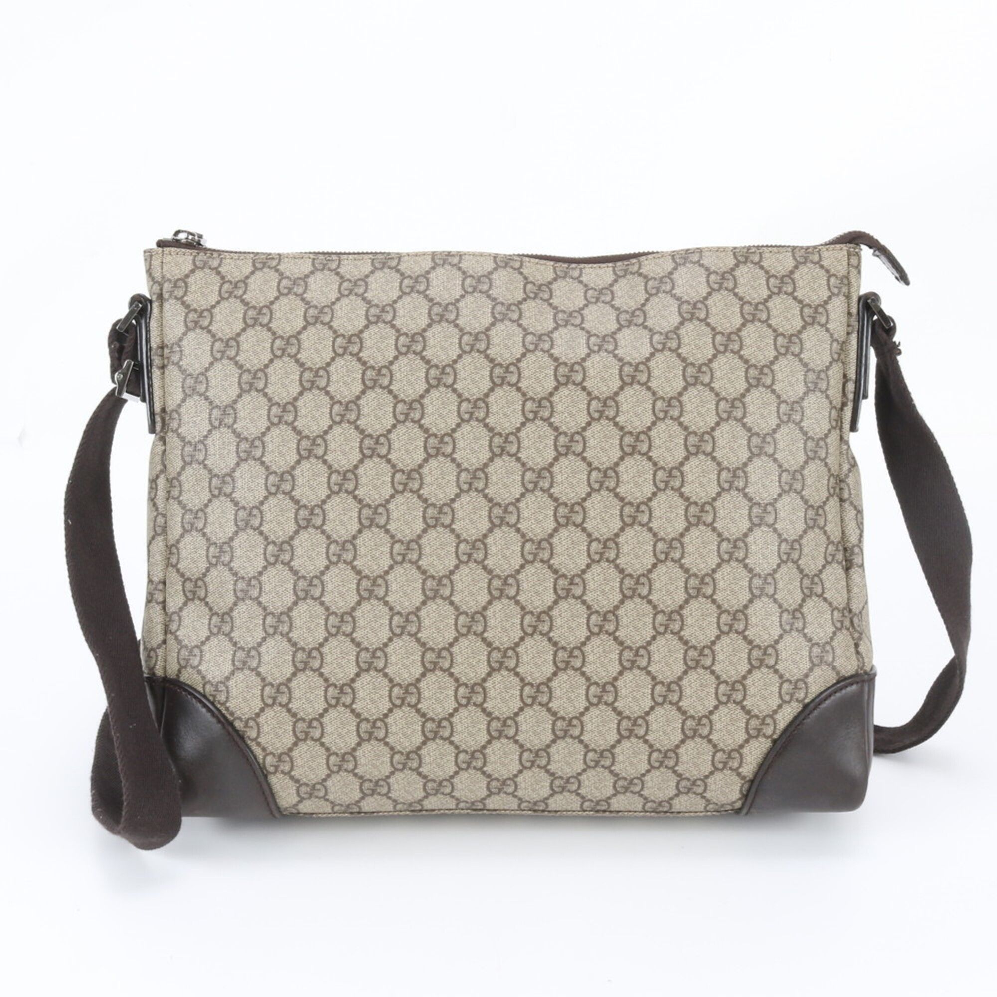 Leather Coated Canvas Messenger Bag Shoulder Bag (Pre-Owned) - Gucci - Modalova