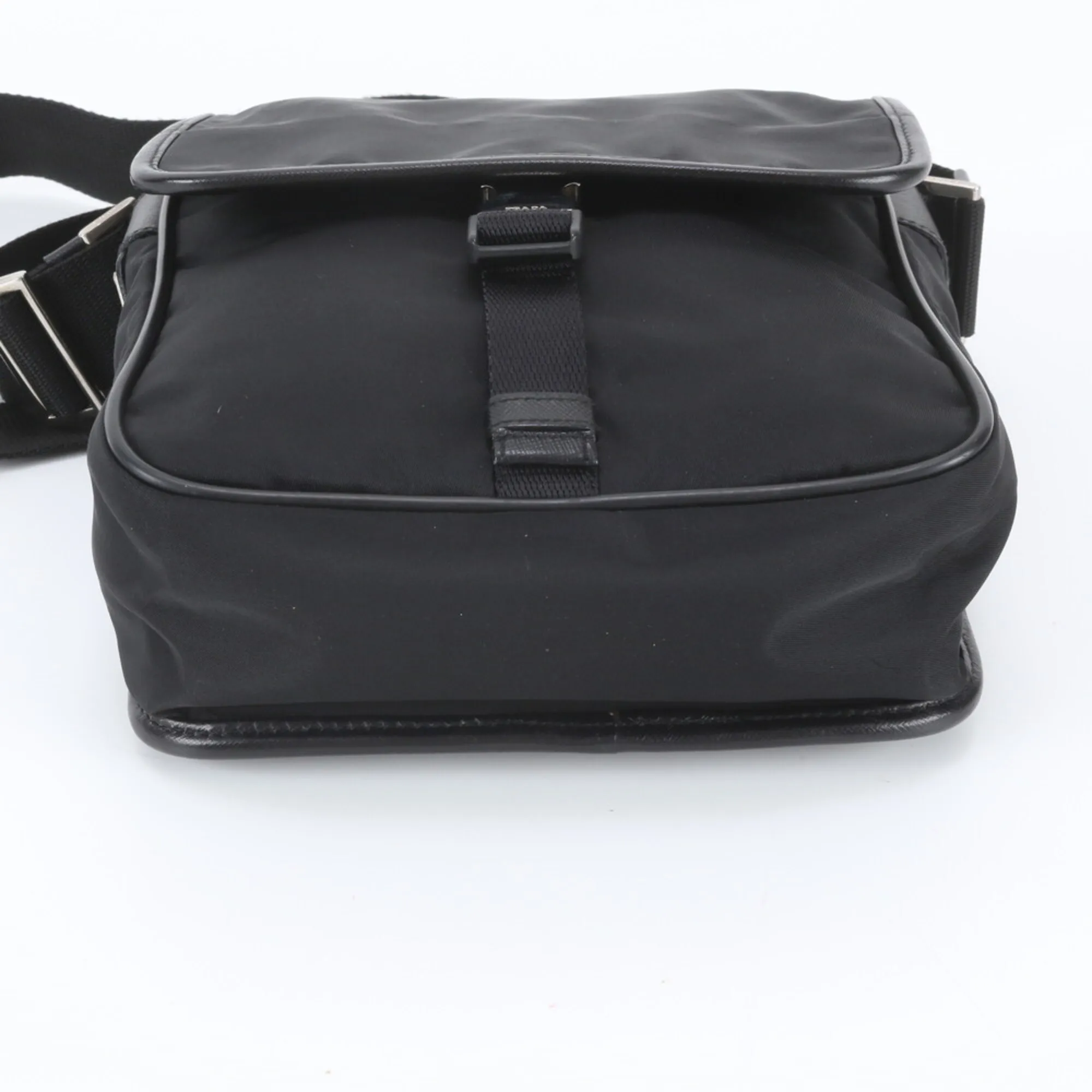 Leather Nylon Messenger Bag Shoulder Bag (Pre-Owned) - Prada - Modalova