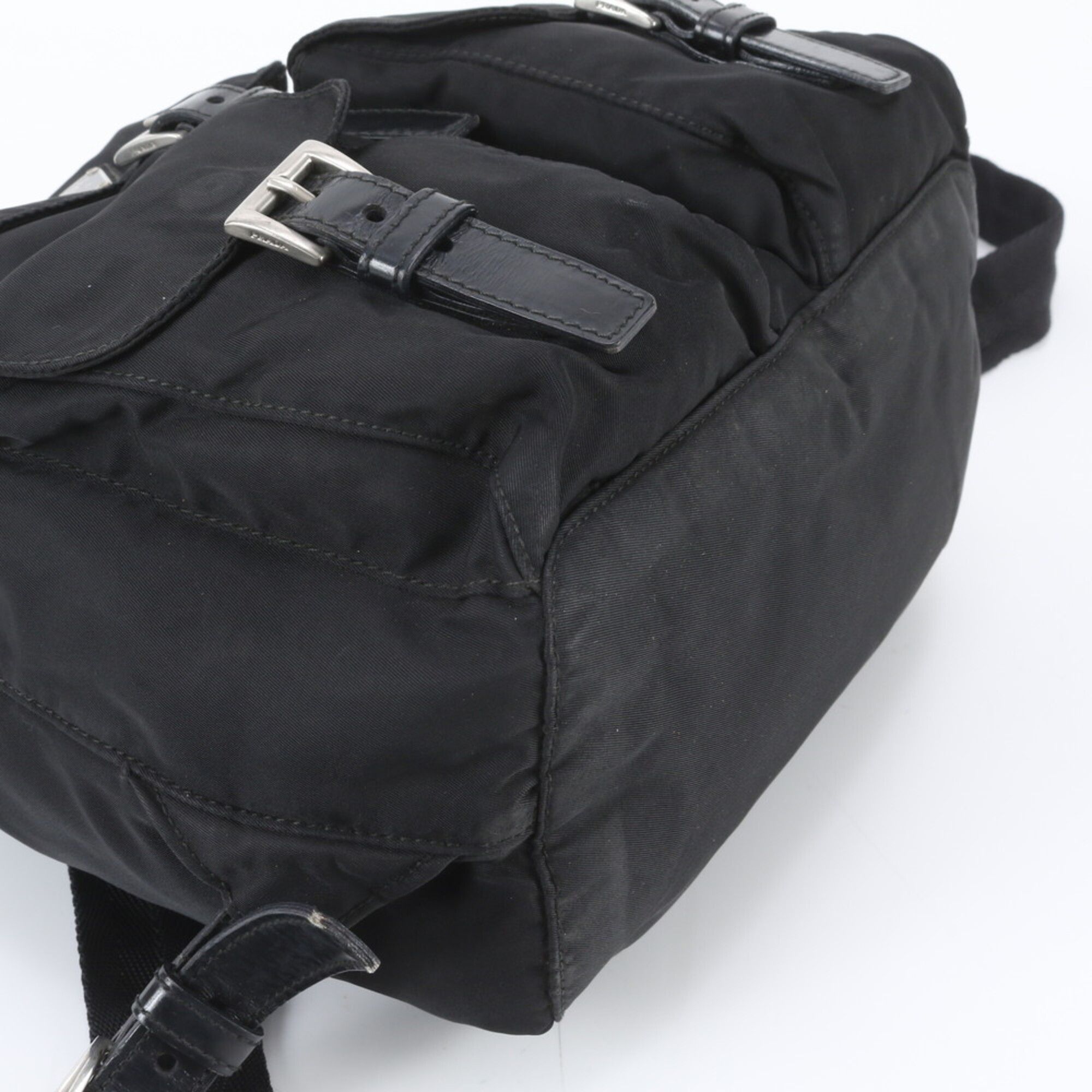 Leather Nylon Backpack (Pre-Owned) - Prada - Modalova