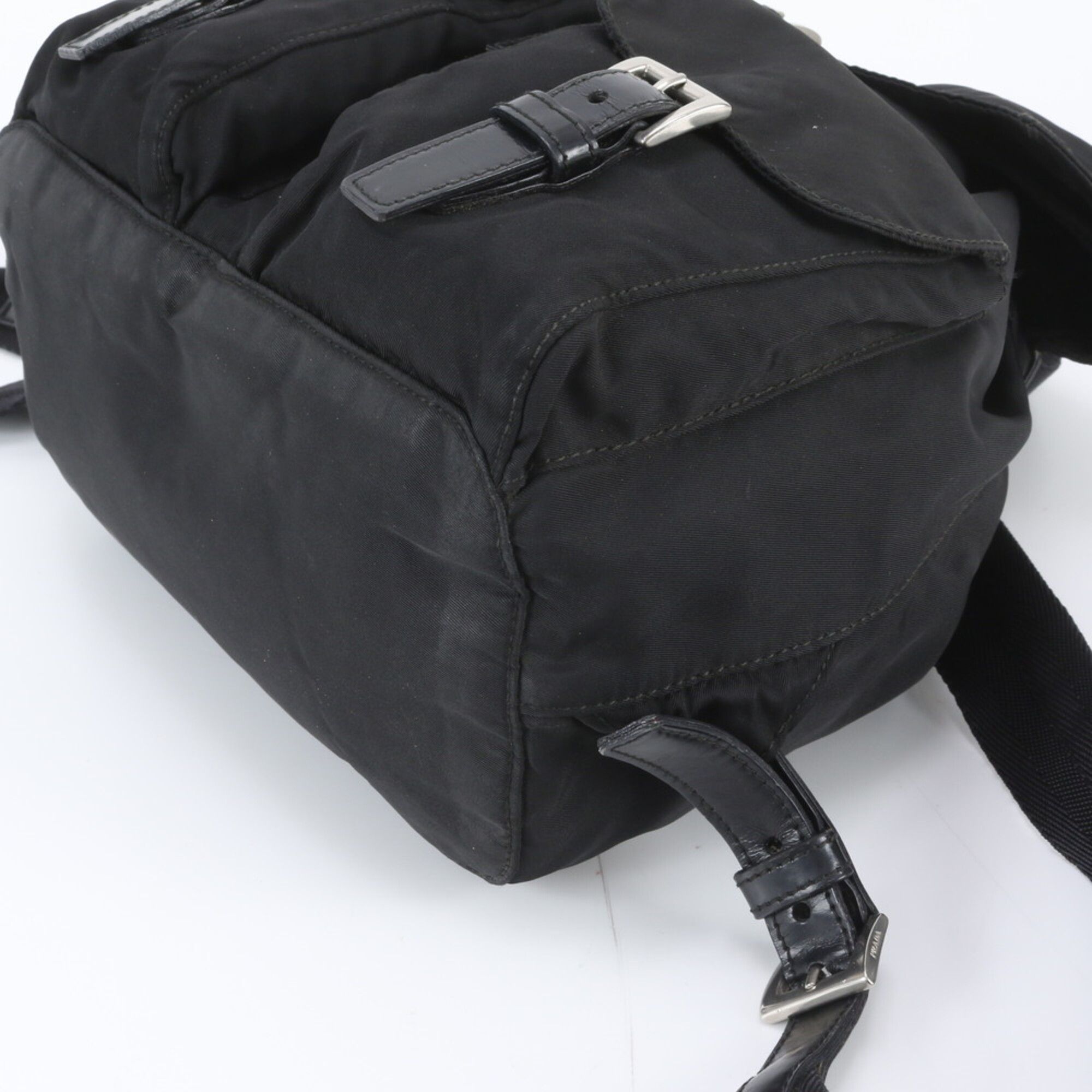 Leather Nylon Backpack (Pre-Owned) - Prada - Modalova