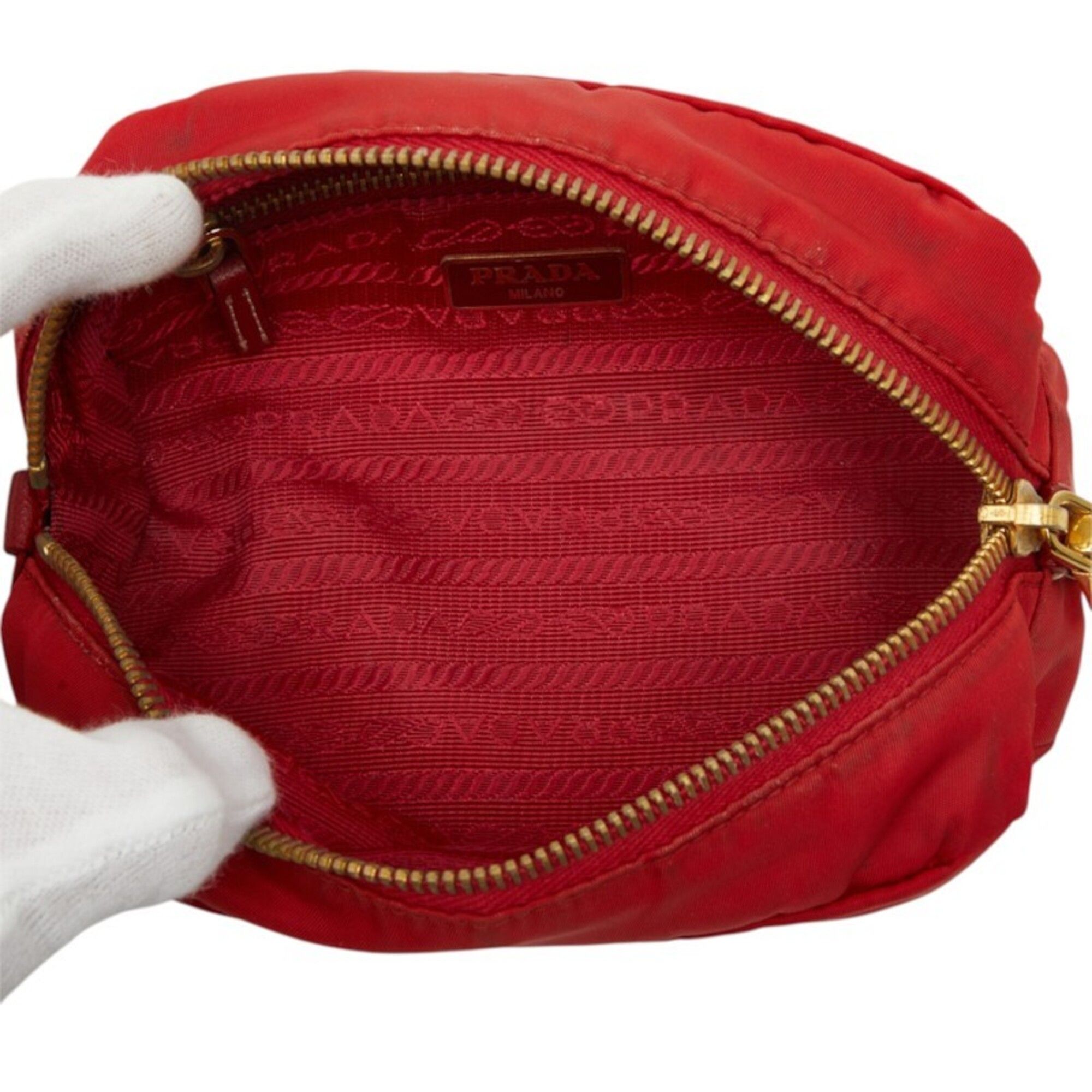 Nylon Leather Pouch (Pre-Owned) - Prada - Modalova