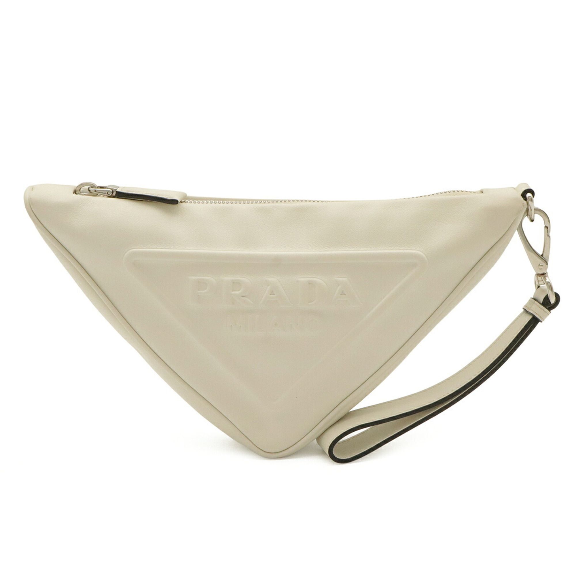 Leather Clutch Bag Pouch (Pre-Owned) - Prada - Modalova
