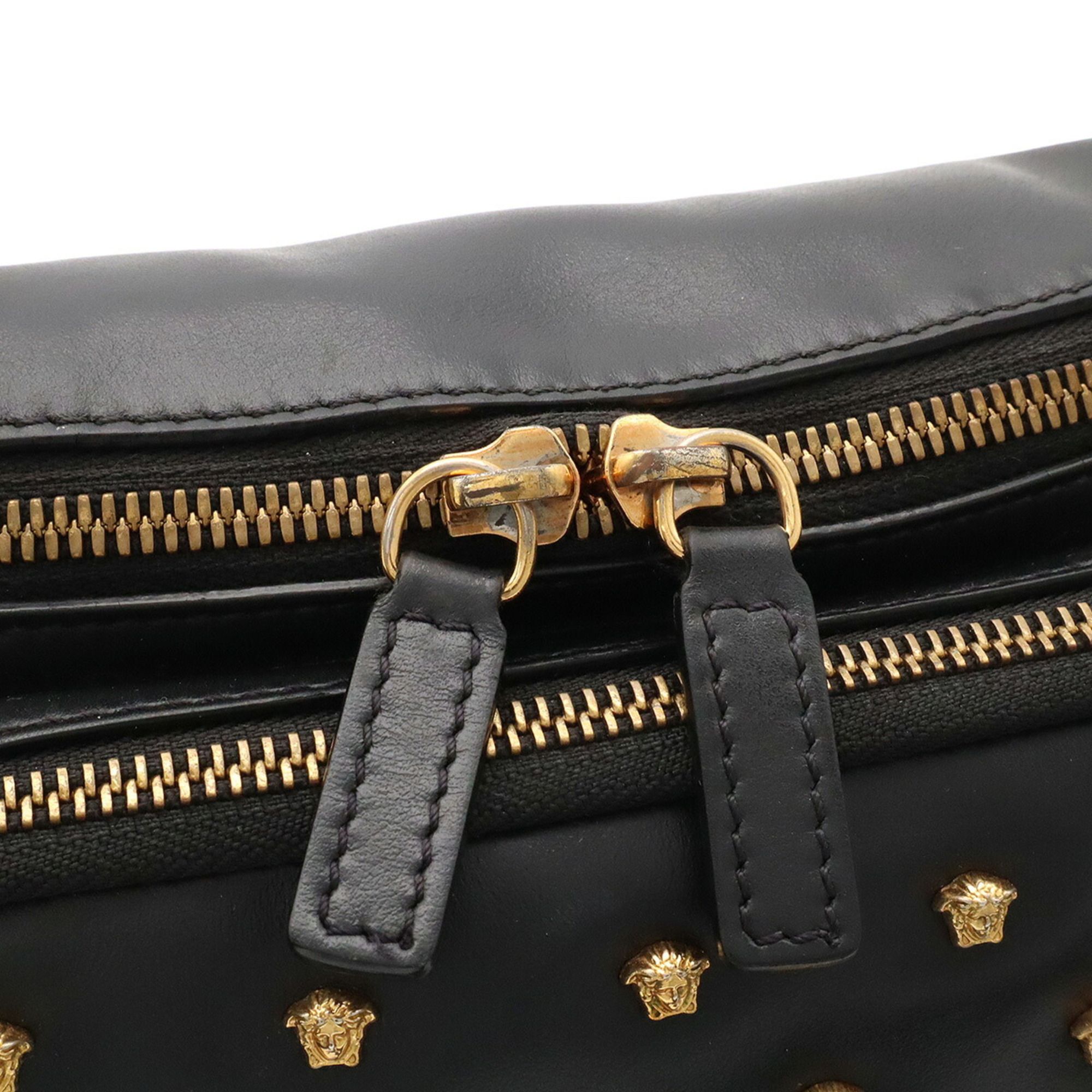 Leather Boston Bag Fanny Pack (Pre-Owned) - Versace - Modalova