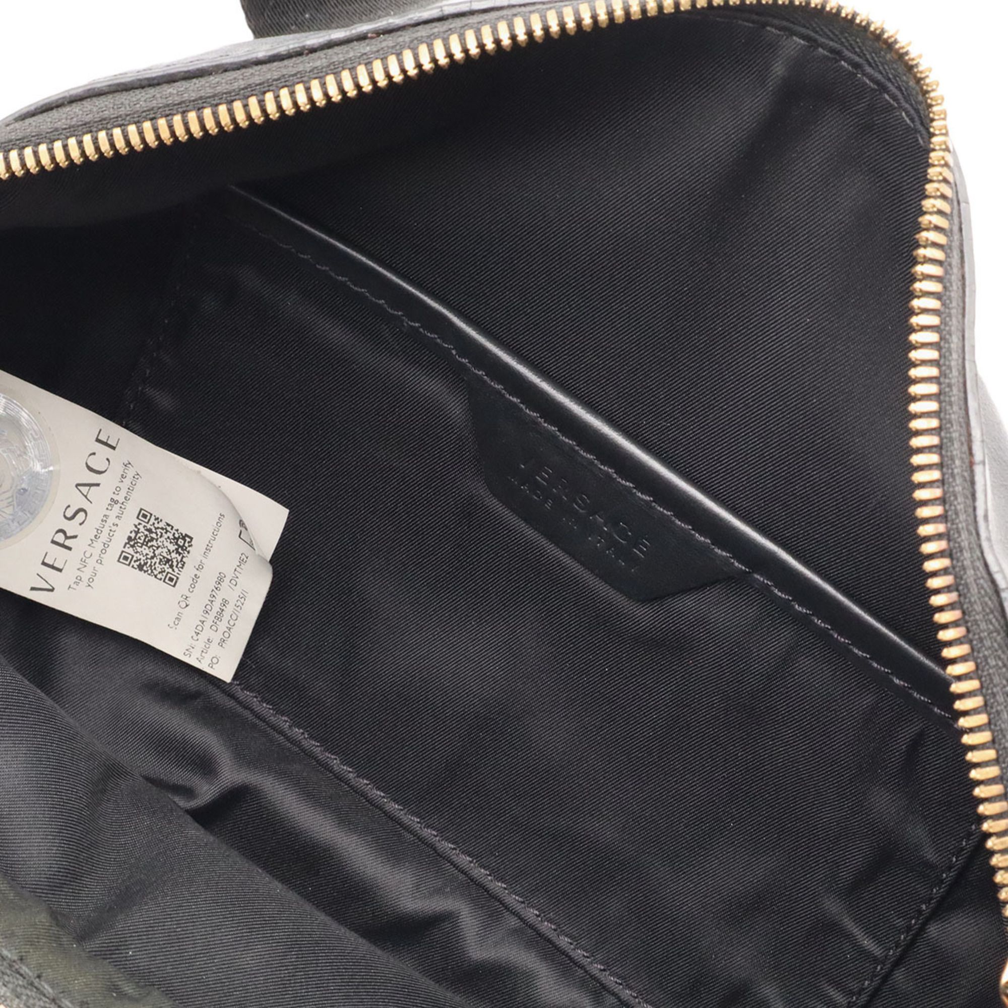 Leather Boston Bag Fanny Pack (Pre-Owned) - Versace - Modalova