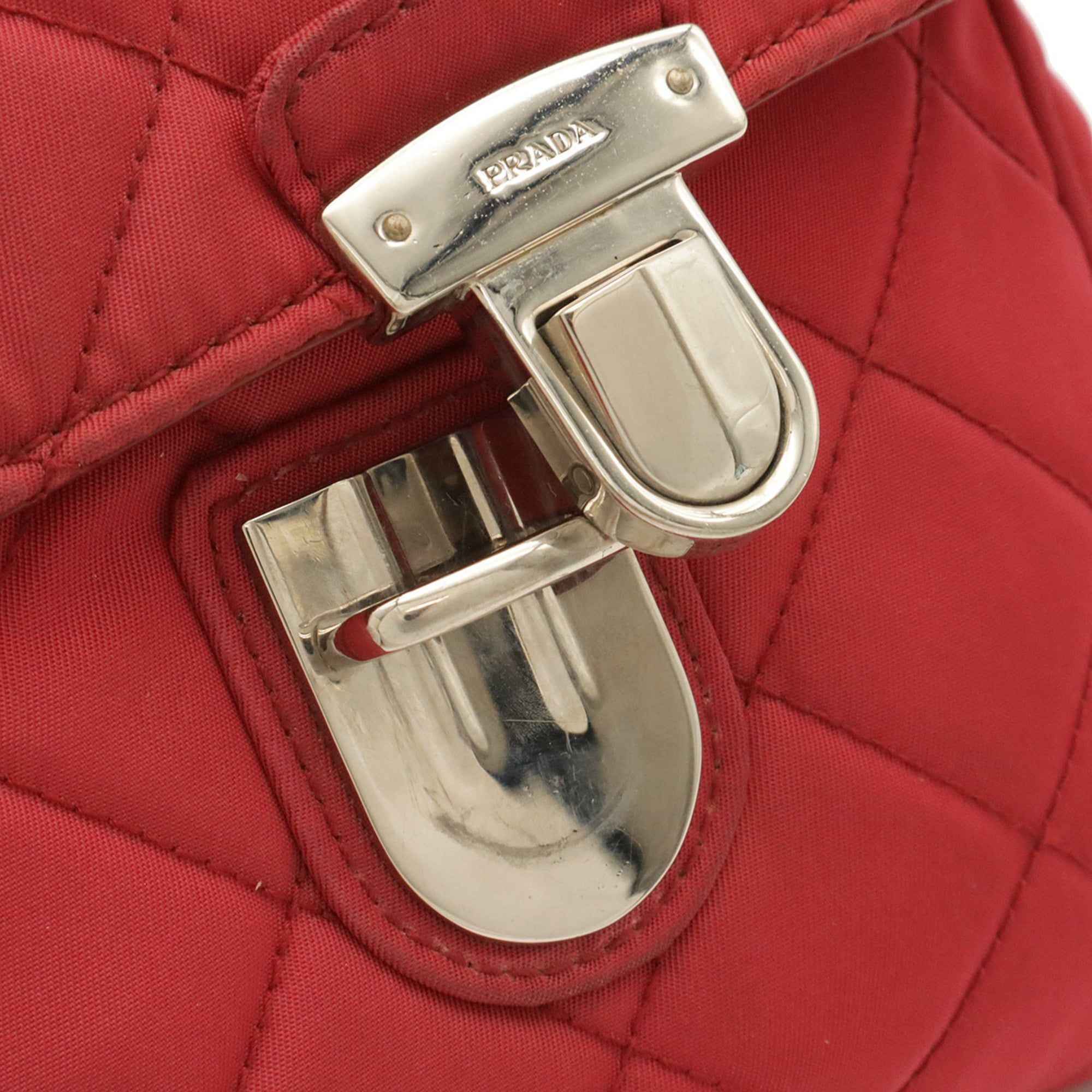 Nylon Leather Pochette Shoulder Bag (Pre-Owned) - Prada - Modalova