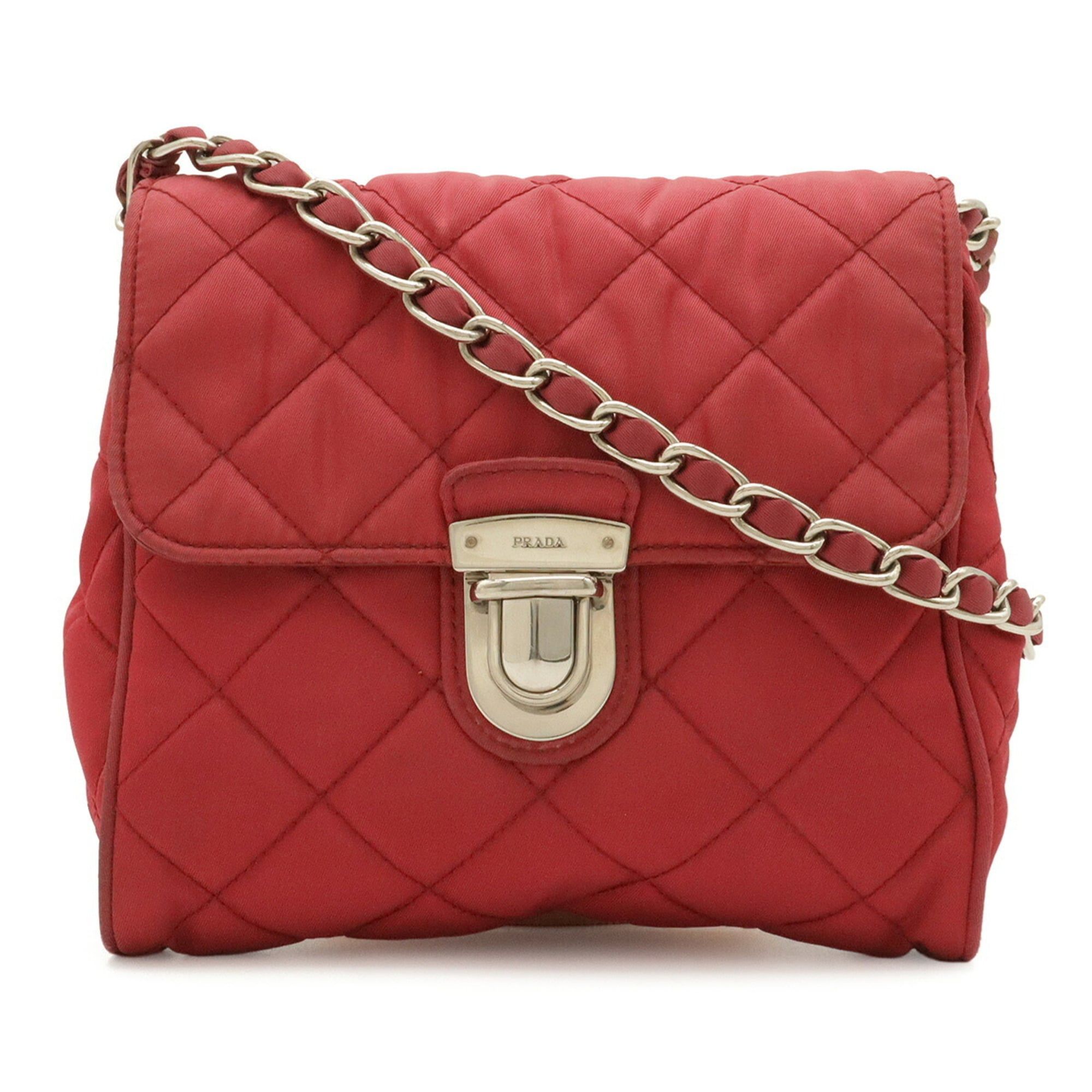Nylon Leather Pochette Shoulder Bag (Pre-Owned) - Prada - Modalova