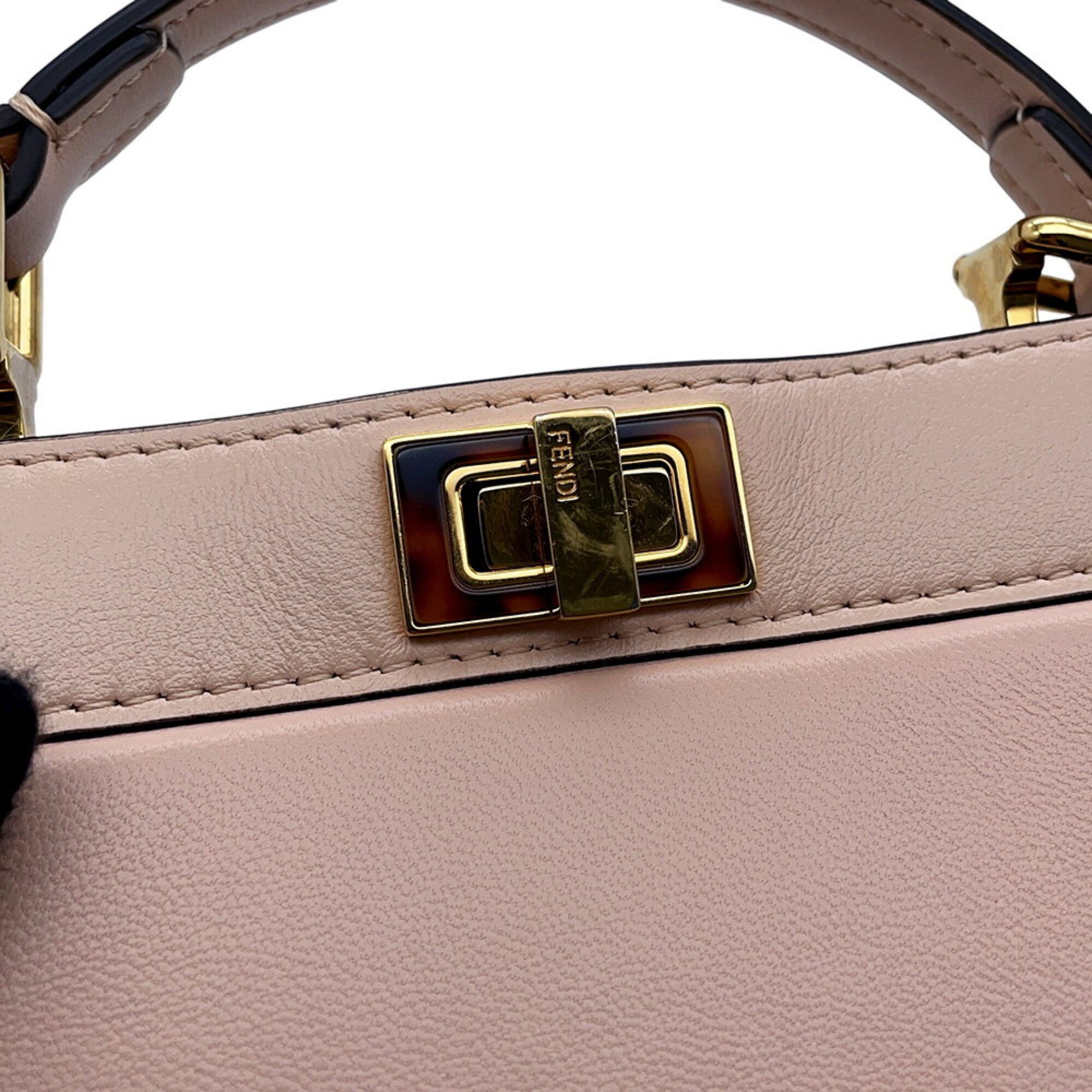 Peekaboo Leather Handbag Shoulder Bag (Pre-Owned) - Fendi - Modalova