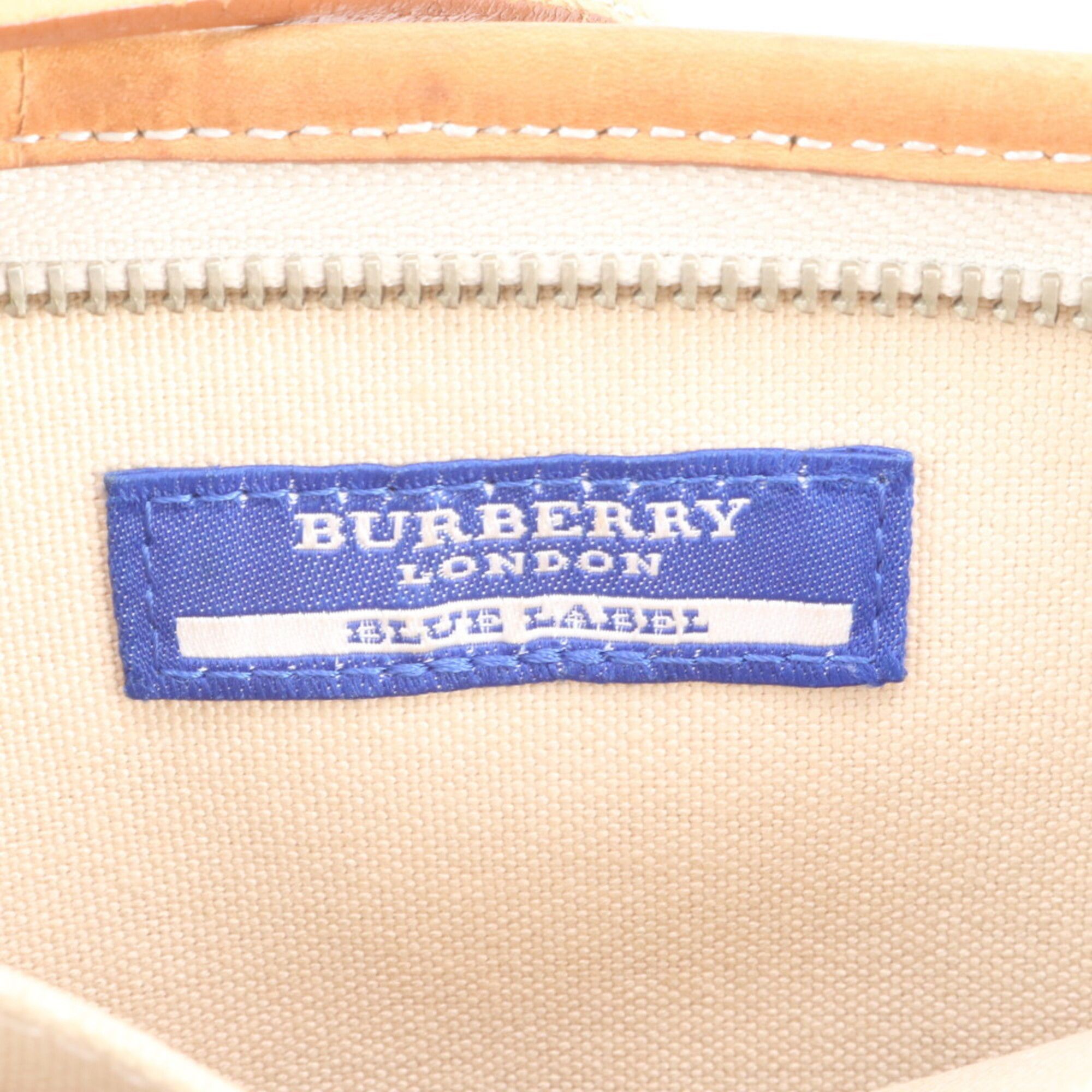 Leather Canvas Handbag Shoulder Bag Tote Bag (Pre-Owned) - Burberry - Modalova