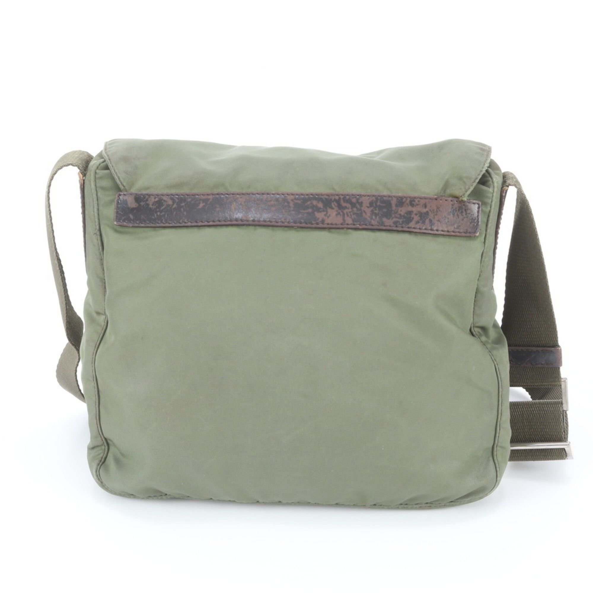Leather Nylon Messenger Bag Shoulder Bag (Pre-Owned) - Prada - Modalova