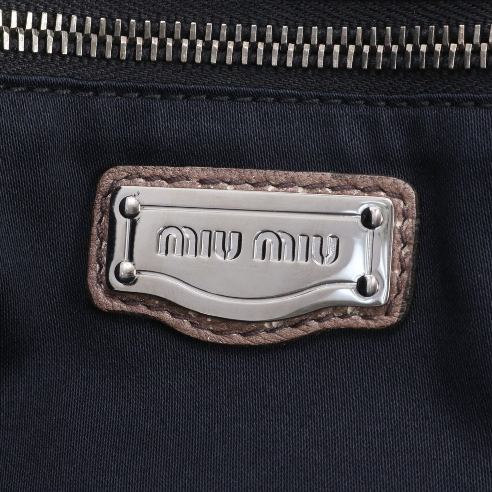 Leather Boston Bag (Pre-Owned) - Miu Miu - Modalova