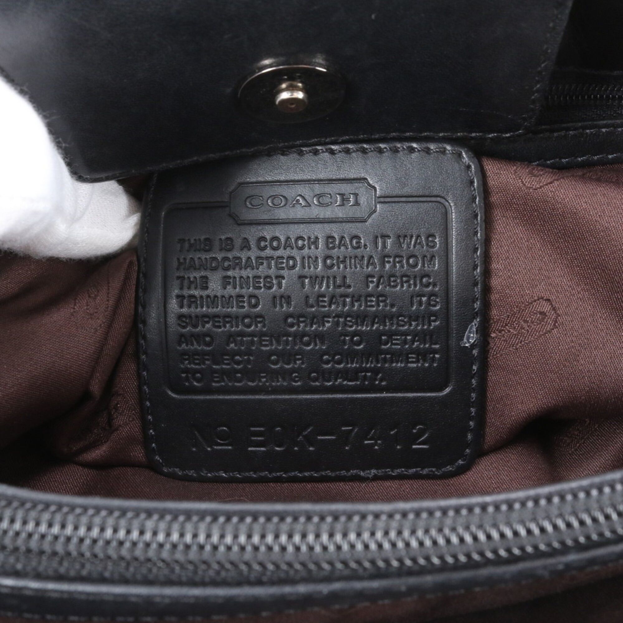 Leather Nylon Handbag Shoulder Bag (Pre-Owned) - Coach - Modalova