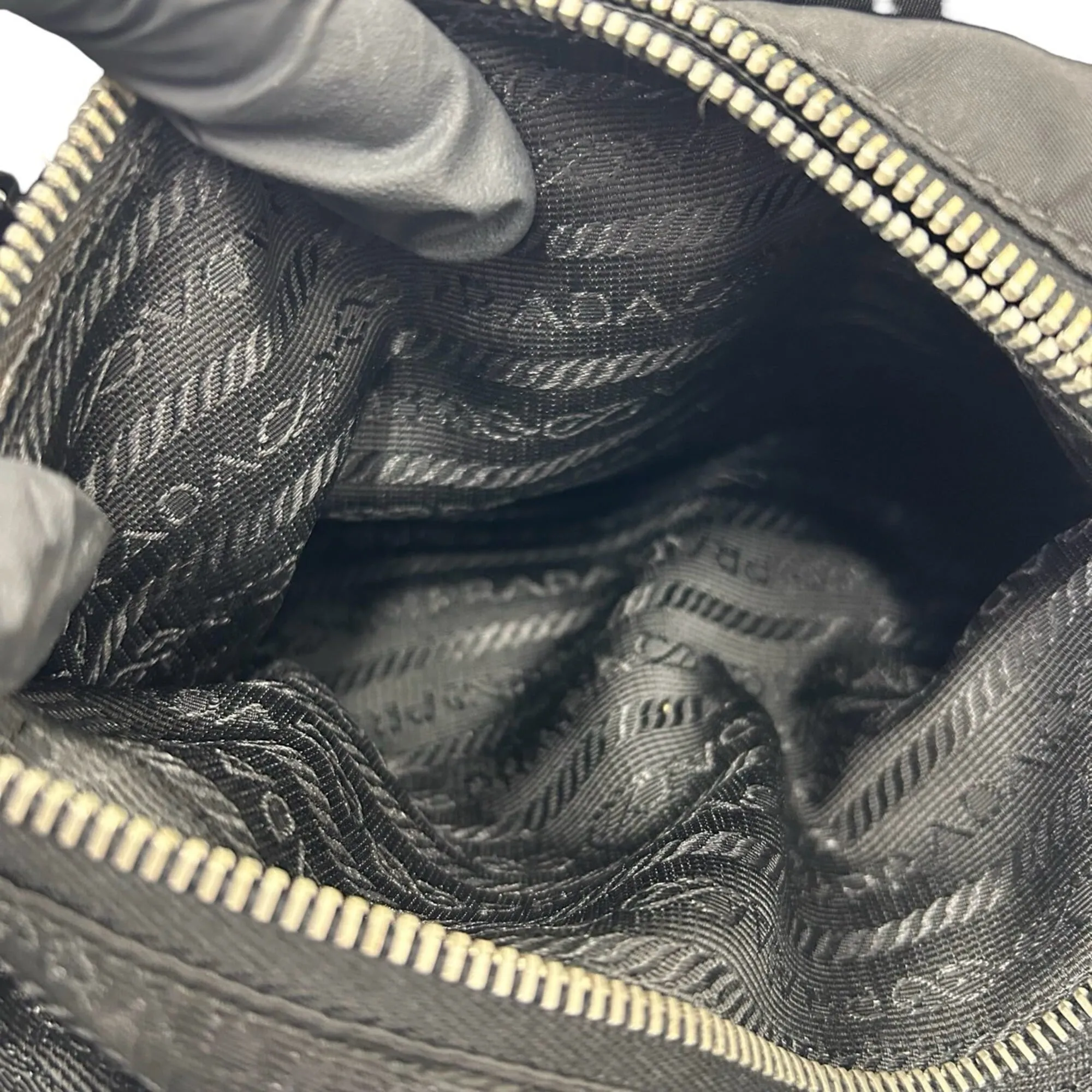 Nylon Leather Shoulder Bag Tote Bag (Pre-Owned) - Prada - Modalova