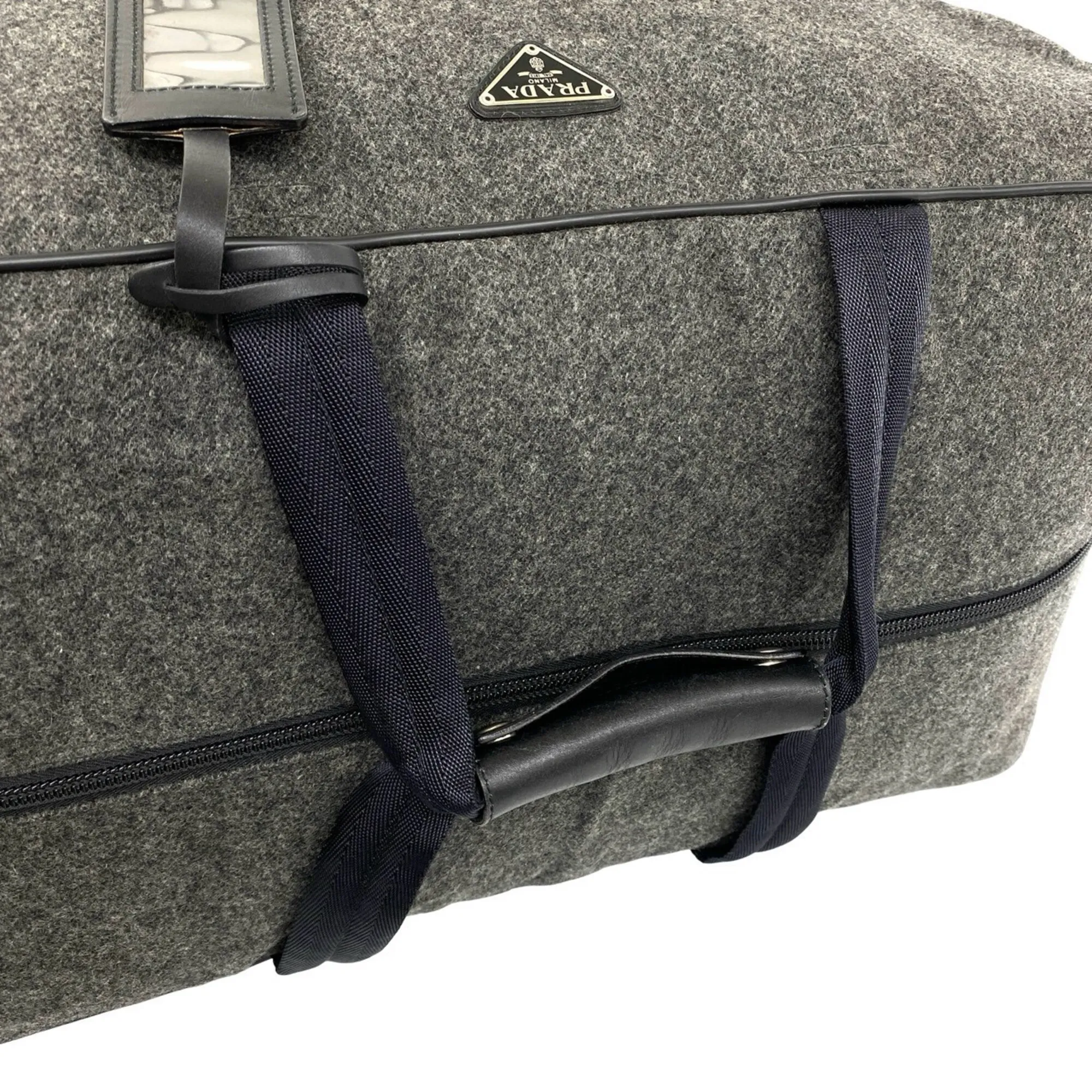 Wool Nylon Boston Bag Shoulder Bag (Pre-Owned) - Prada - Modalova