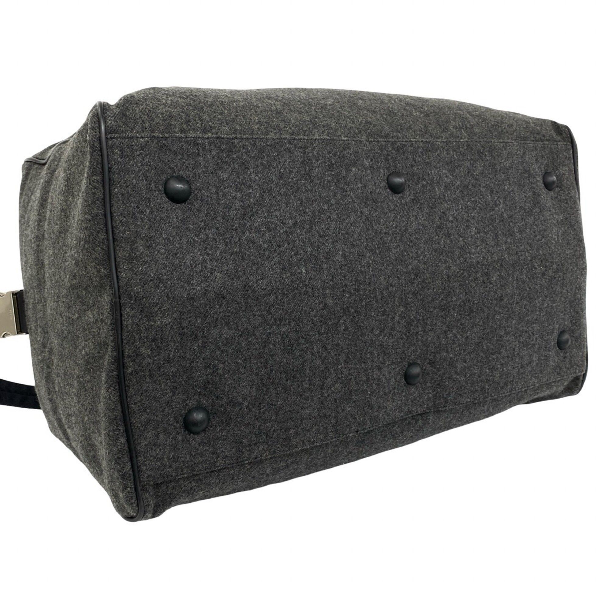 Wool Nylon Boston Bag Shoulder Bag (Pre-Owned) - Prada - Modalova
