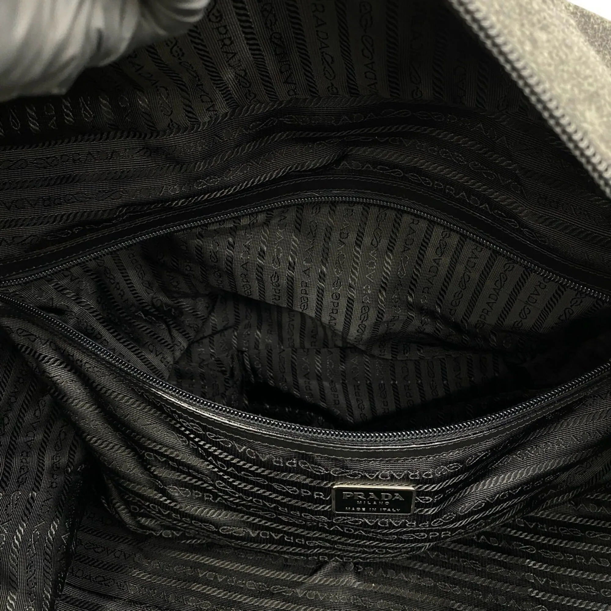 Wool Nylon Boston Bag Shoulder Bag (Pre-Owned) - Prada - Modalova