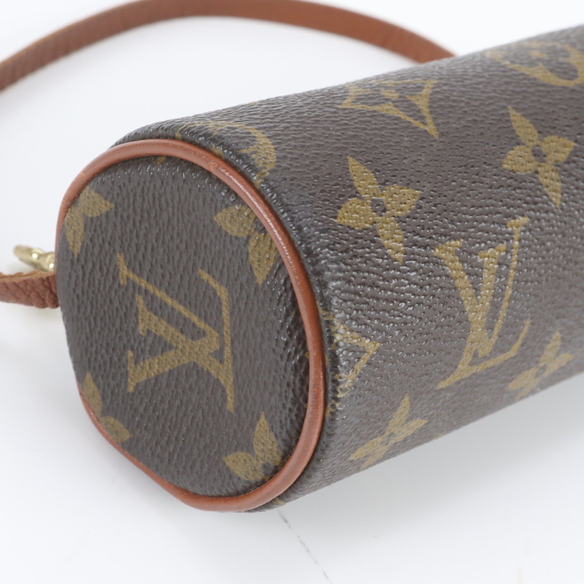 Leather Coated Canvas Handbag Pouch (Pre-Owned) - Louis Vuitton - Modalova