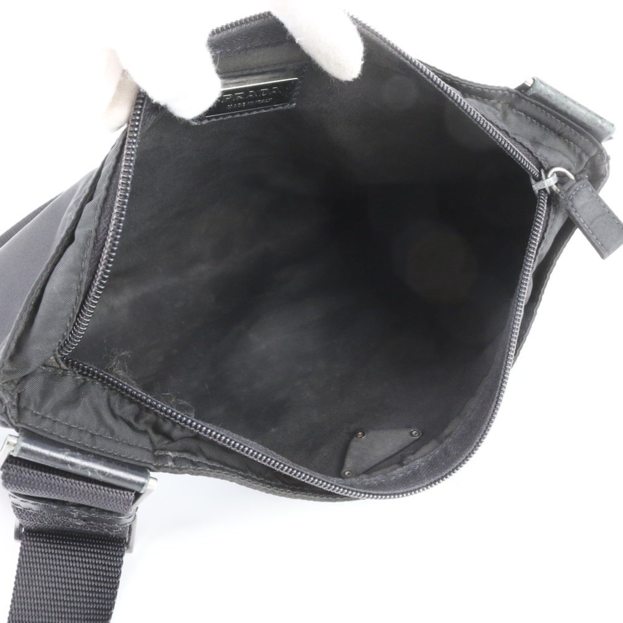 Leather Nylon Messenger Bag Shoulder Bag (Pre-Owned) - Prada - Modalova