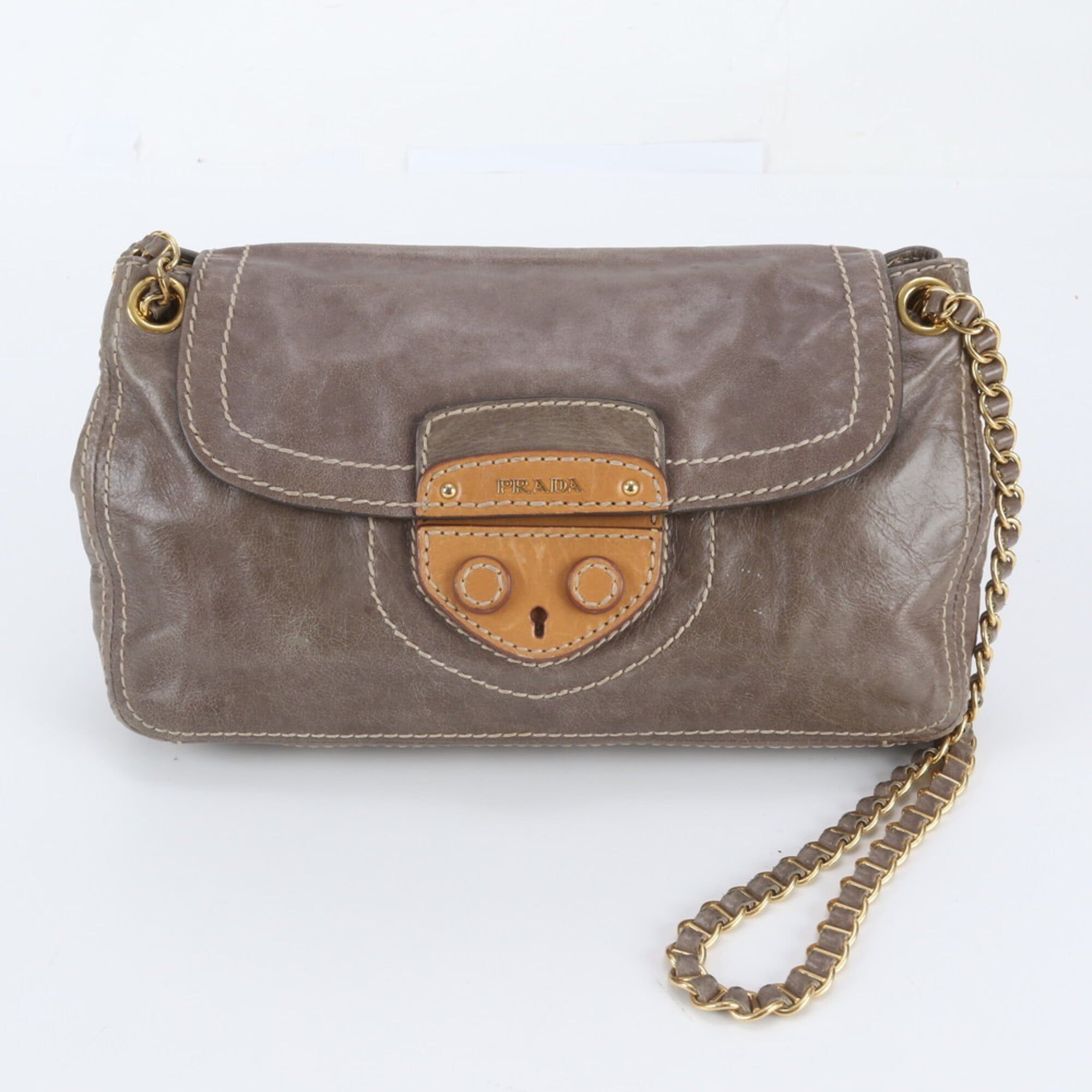 Leather Shoulder Bag (Pre-Owned) - Prada - Modalova