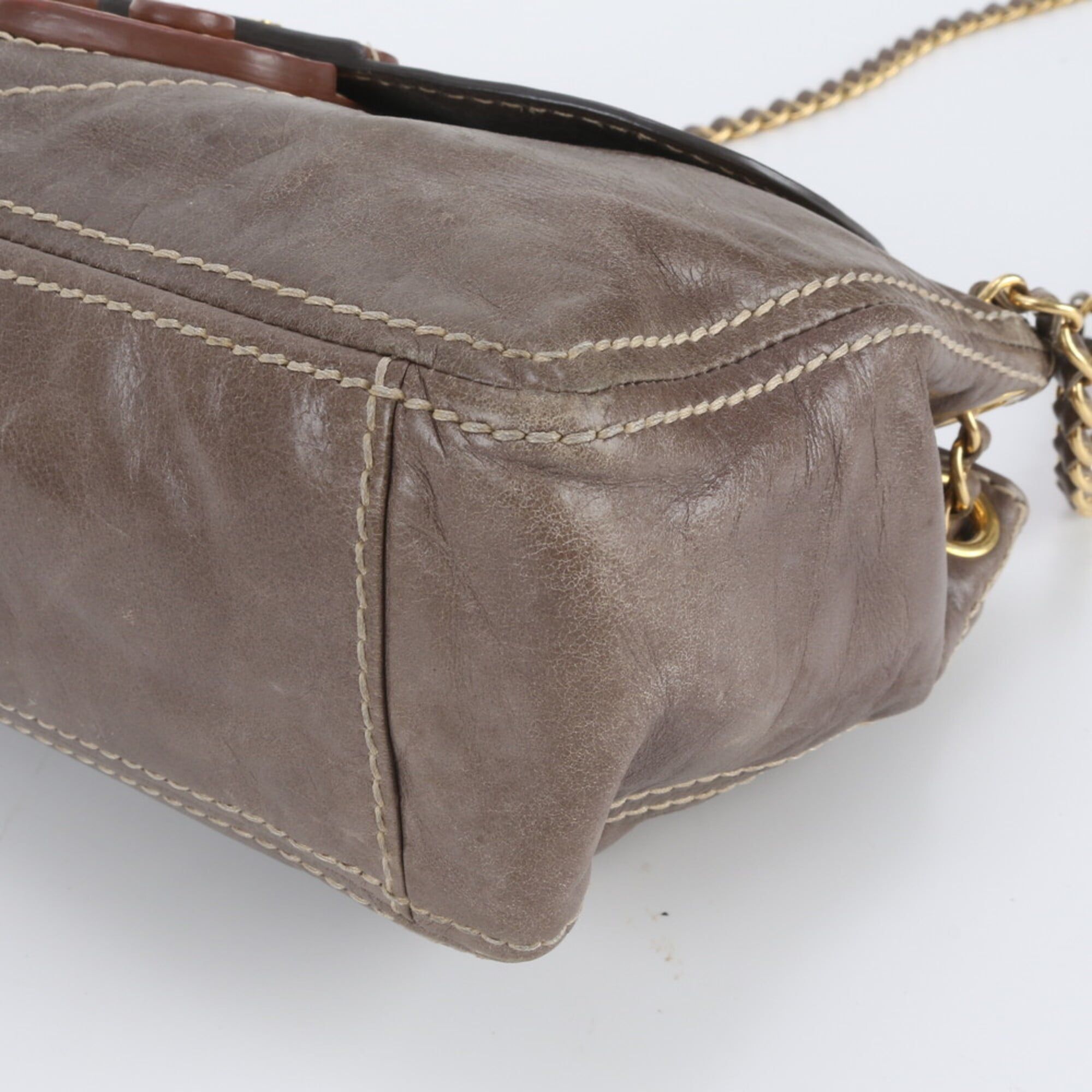 Leather Shoulder Bag (Pre-Owned) - Prada - Modalova