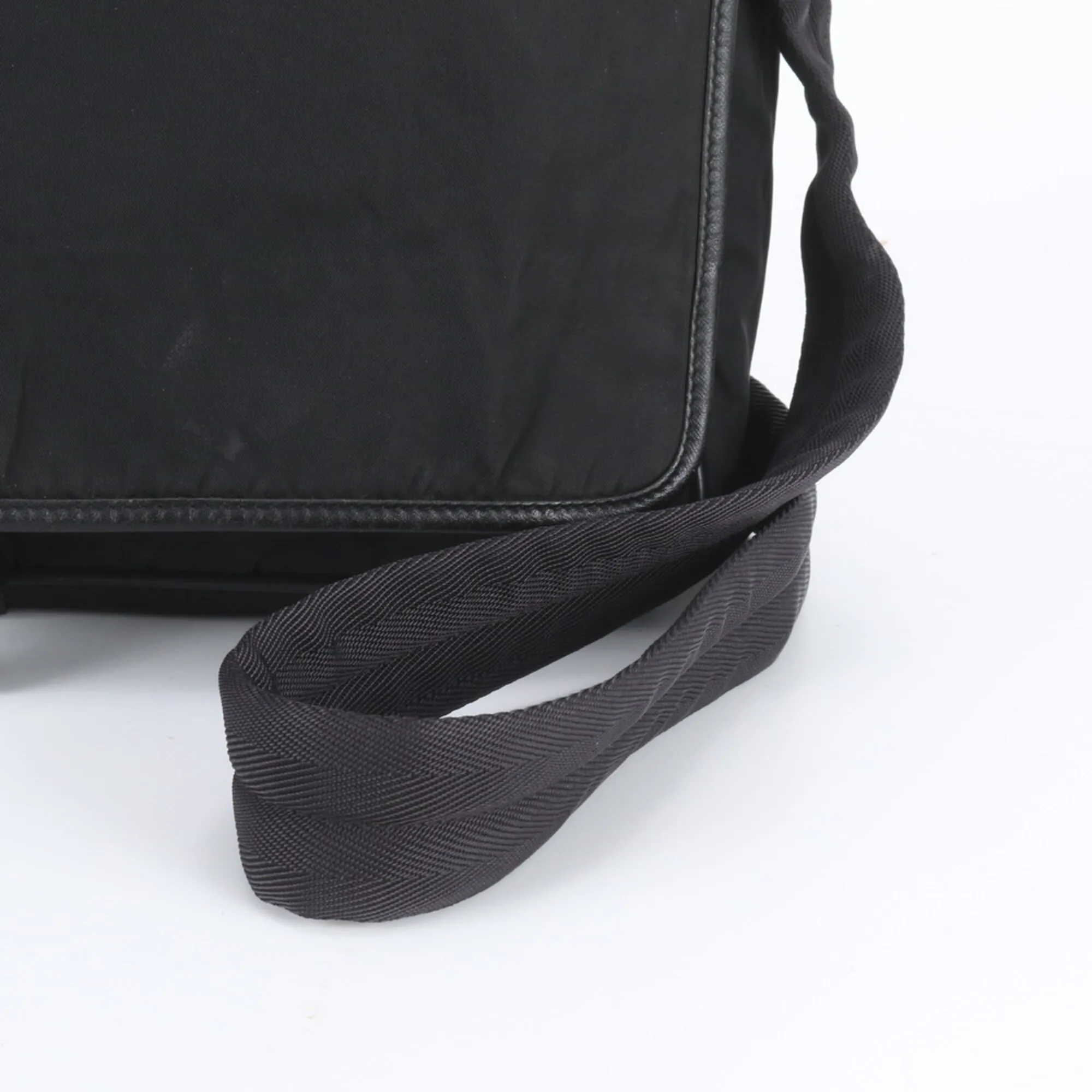 Leather Nylon Messenger Bag Shoulder Bag (Pre-Owned) - Prada - Modalova