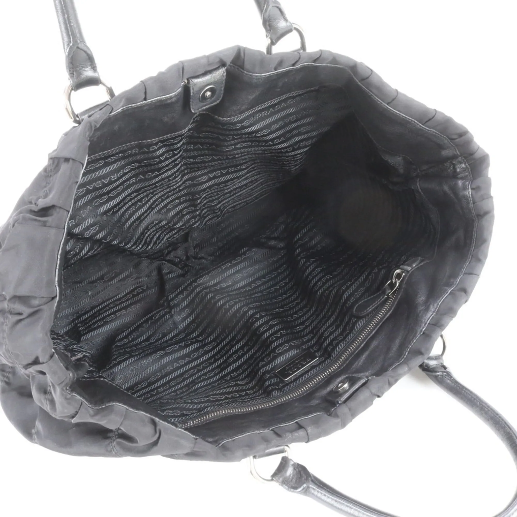 Leather Nylon Handbag Shoulder Bag Tote Bag (Pre-Owned) - Prada - Modalova