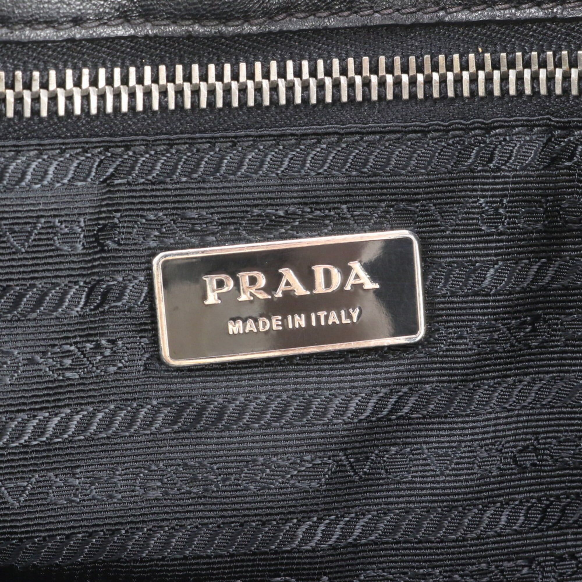Leather Nylon Handbag Shoulder Bag Tote Bag (Pre-Owned) - Prada - Modalova