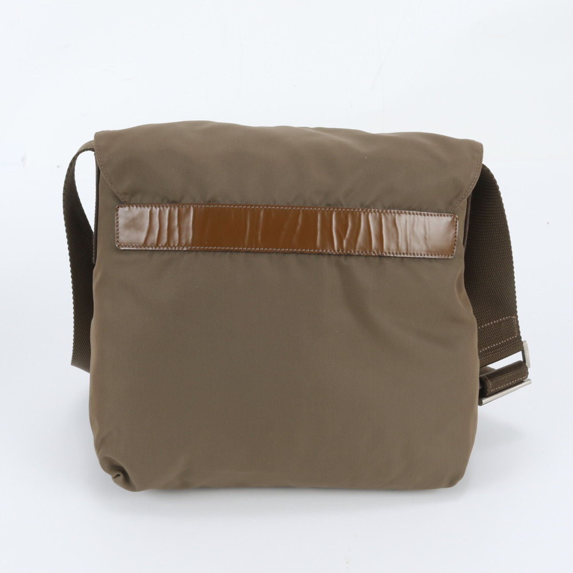 Leather Nylon Messenger Bag Shoulder Bag (Pre-Owned) - Prada - Modalova