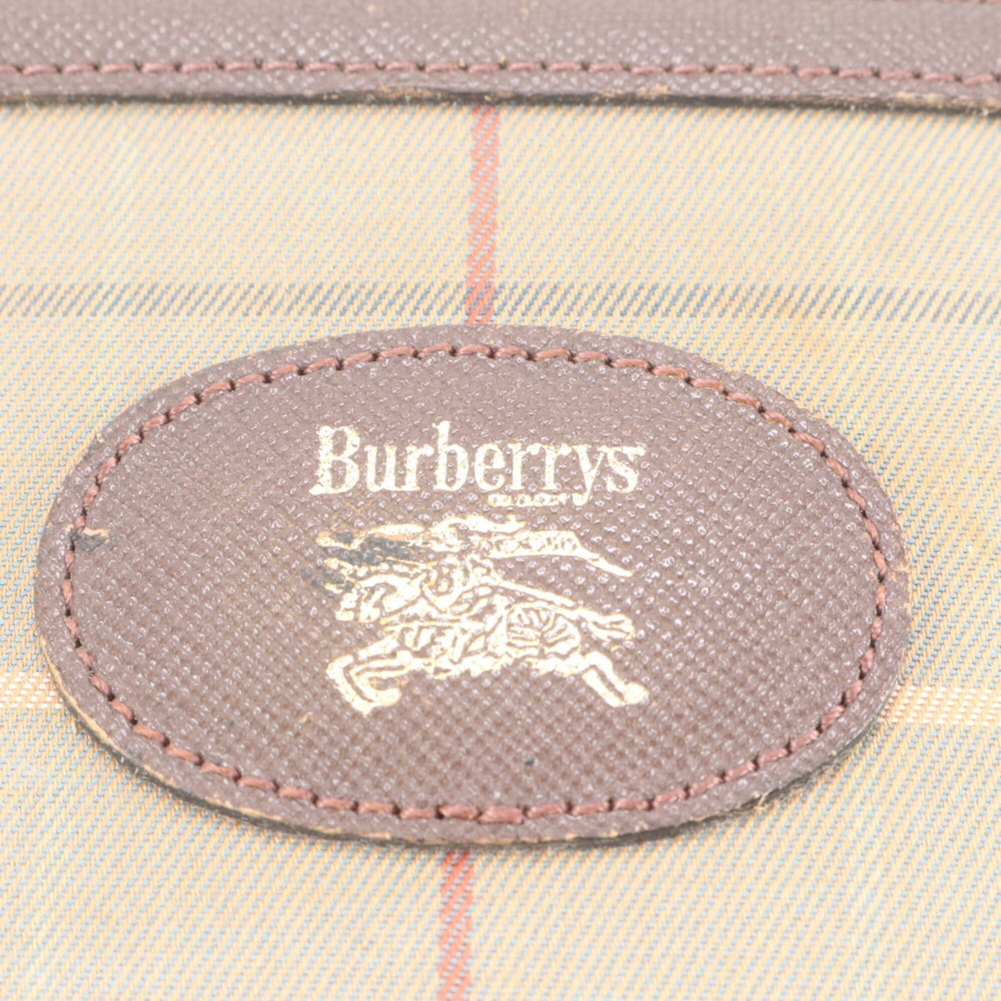 Leather Canvas Clutch Bag Pouch (Pre-Owned) - Burberry - Modalova