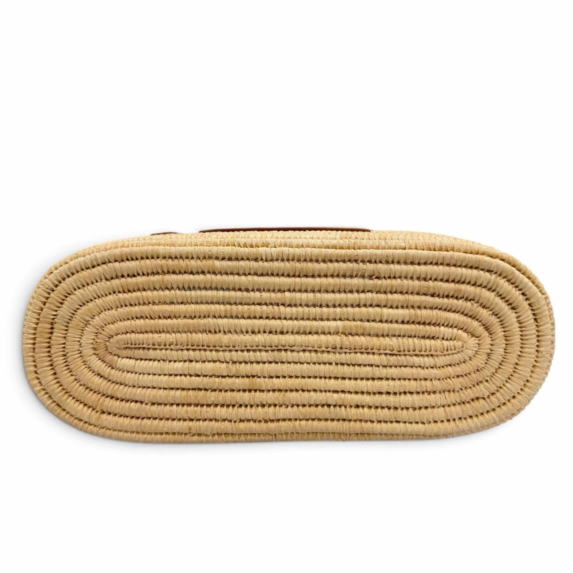 Raffia Leather Basket Handbag (Pre-Owned) - Loewe - Modalova