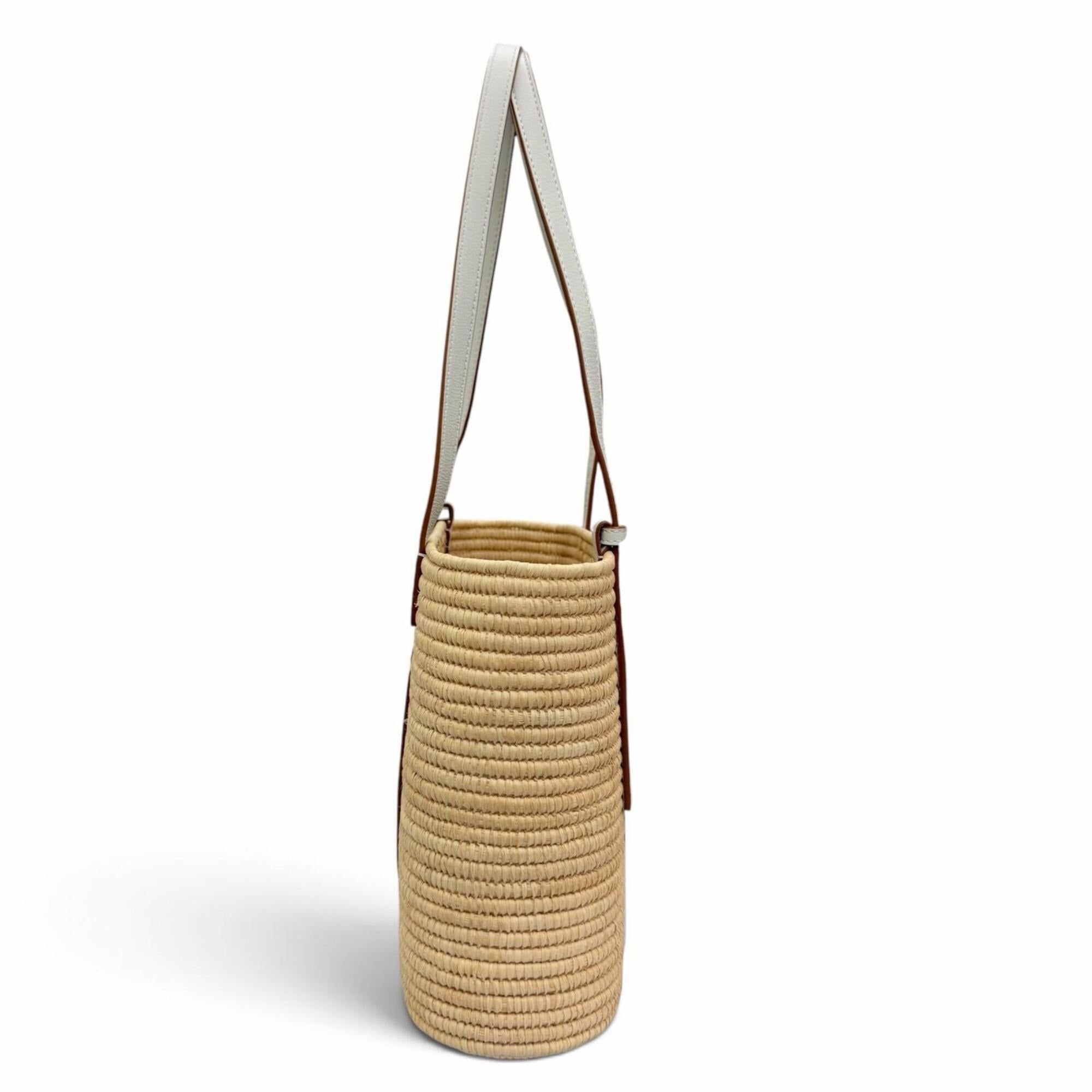 Raffia Leather Basket Handbag (Pre-Owned) - Loewe - Modalova
