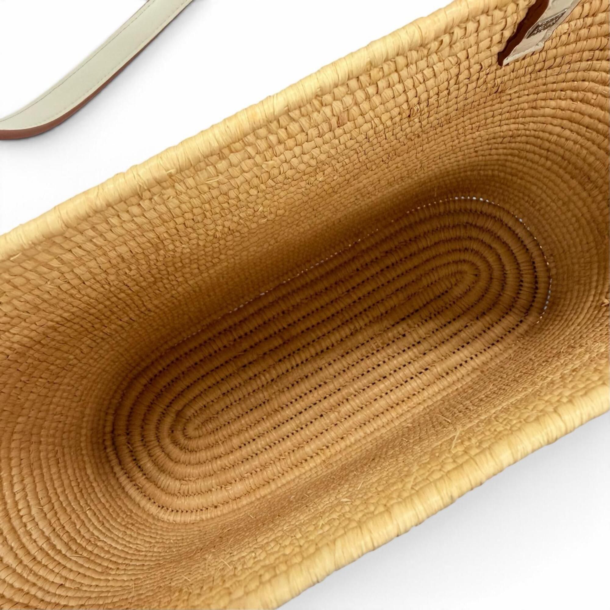 Raffia Leather Basket Handbag (Pre-Owned) - Loewe - Modalova