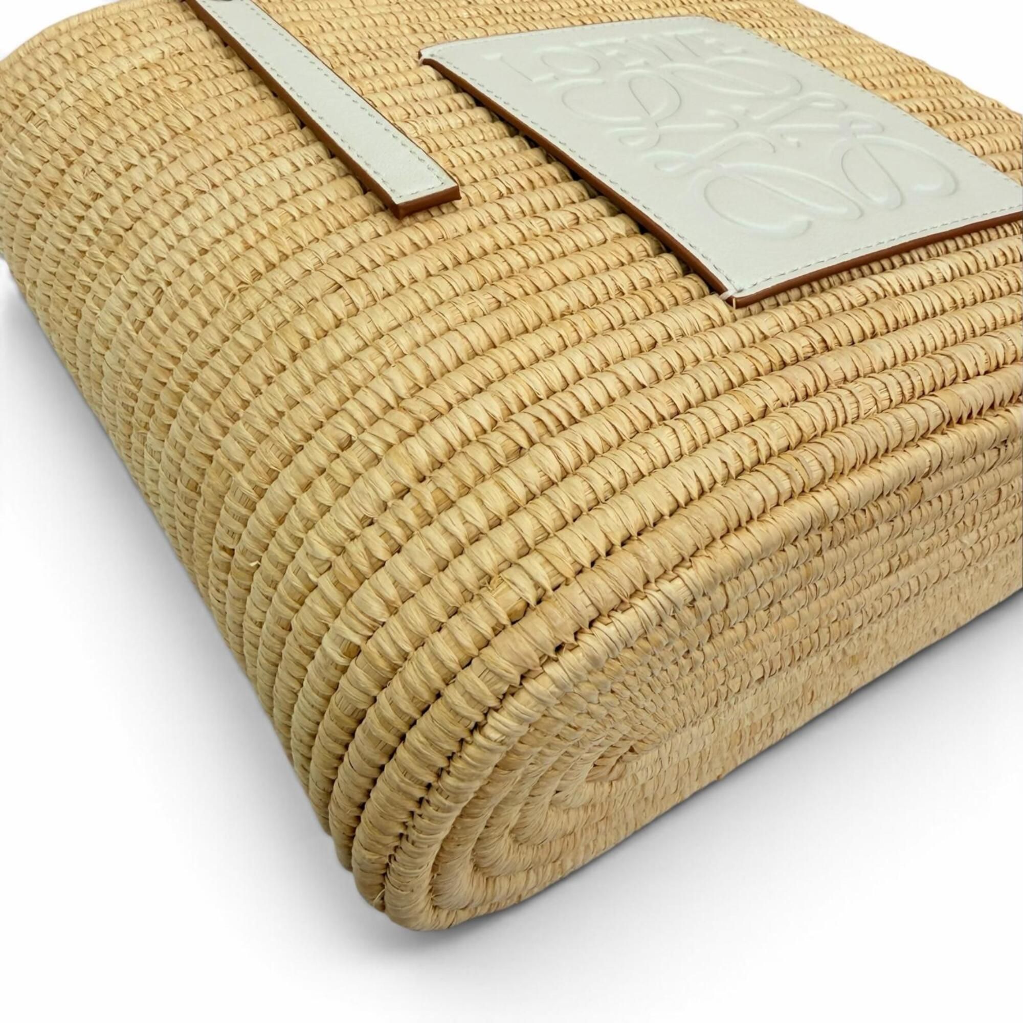 Raffia Leather Basket Handbag (Pre-Owned) - Loewe - Modalova