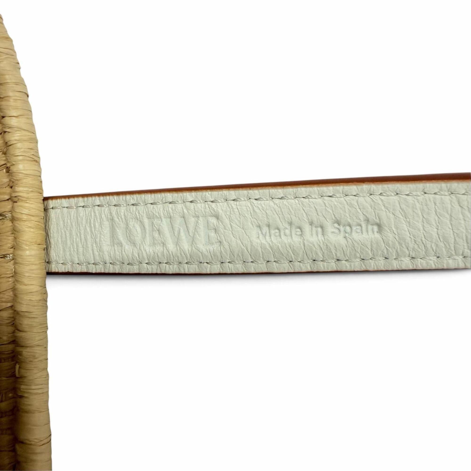 Raffia Leather Basket Handbag (Pre-Owned) - Loewe - Modalova