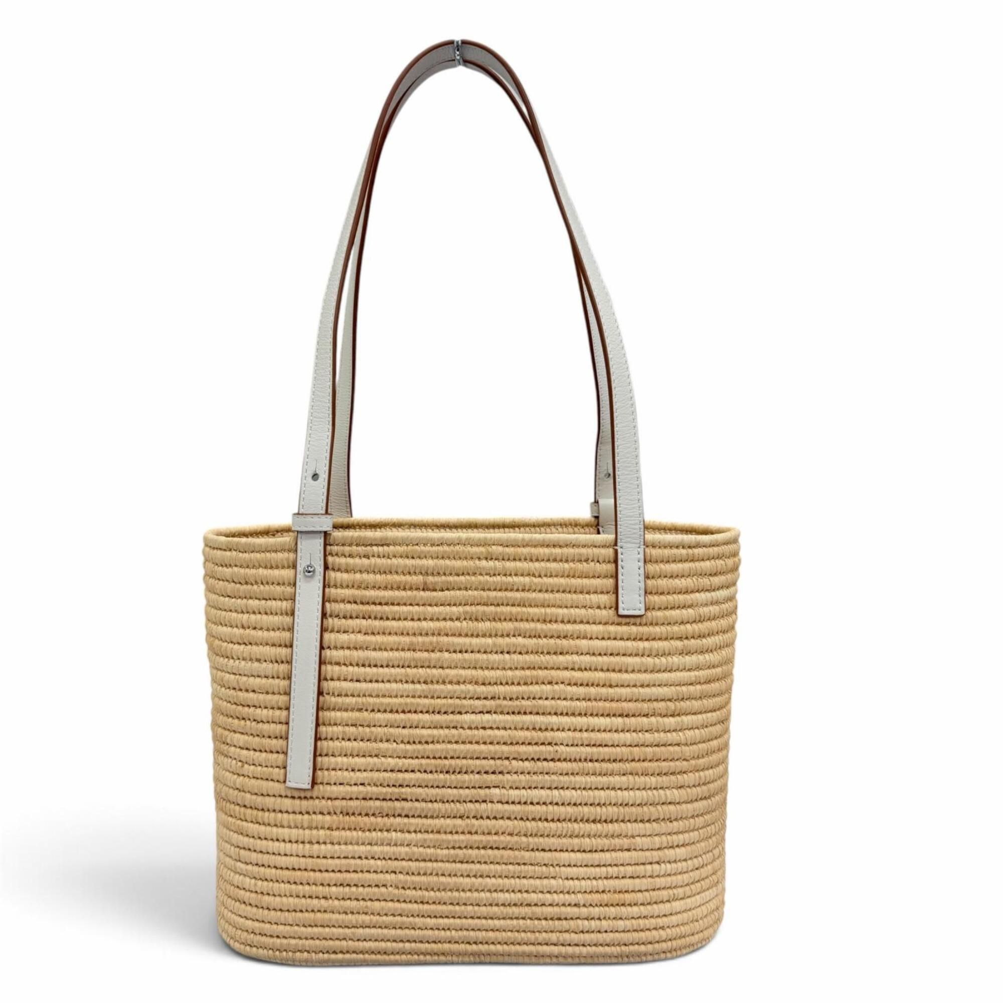 Raffia Leather Basket Handbag (Pre-Owned) - Loewe - Modalova