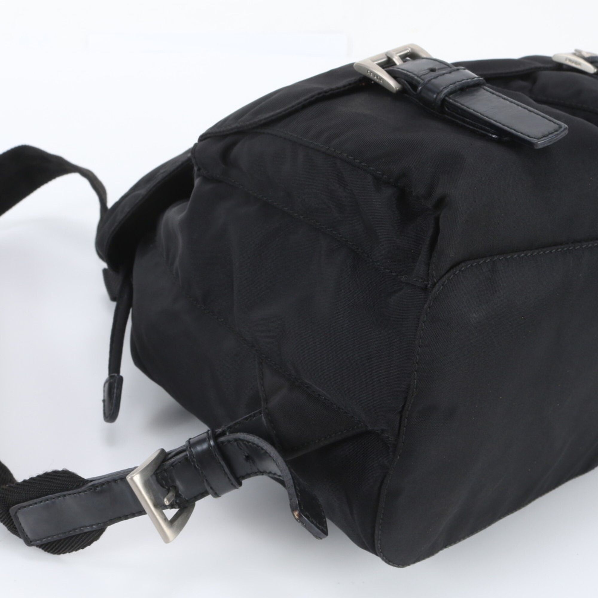 Leather Nylon Backpack (Pre-Owned) - Prada - Modalova