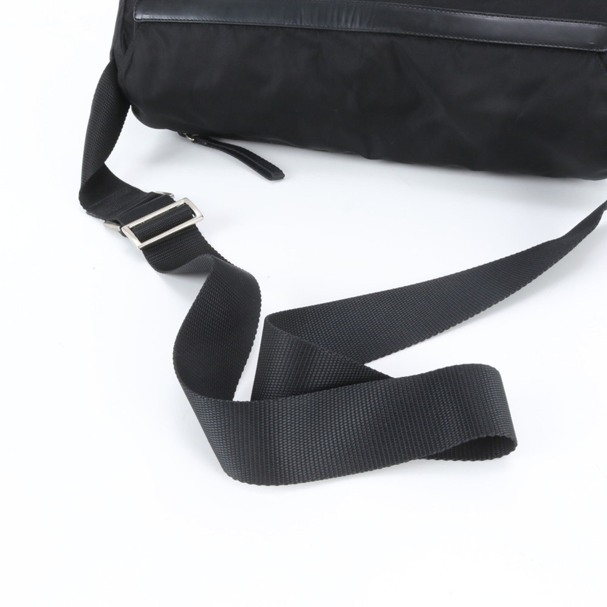 Leather Nylon Messenger Bag Shoulder Bag (Pre-Owned) - Prada - Modalova