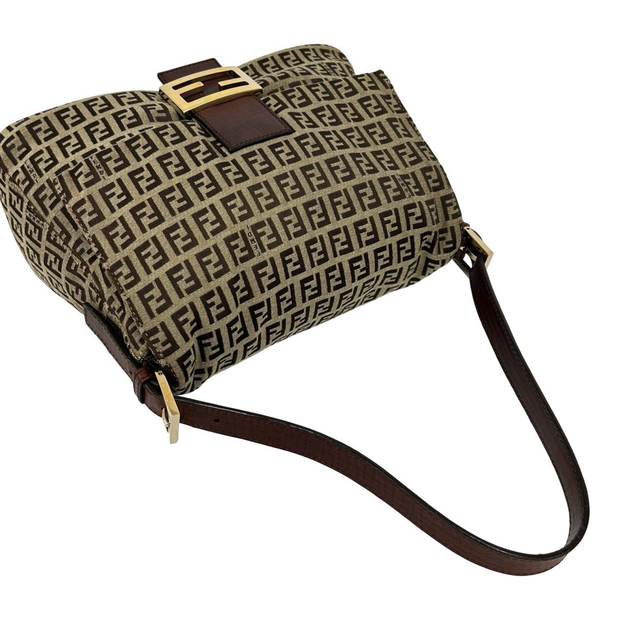 Canvas Leather Shoulder Bag (Pre-Owned) - Fendi - Modalova