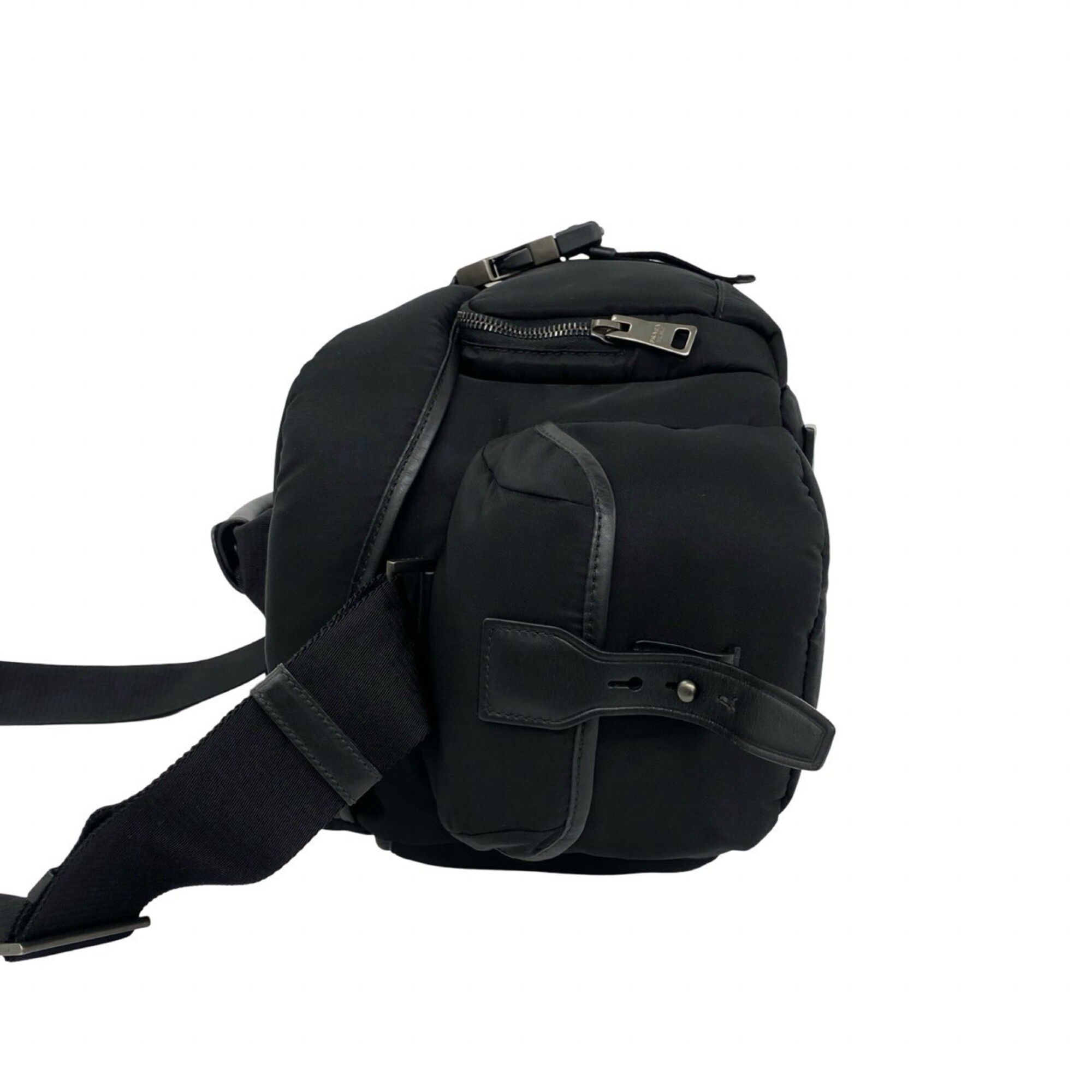 Nylon Leather Shoulder Bag Vanity Bag (Pre-Owned) - Prada - Modalova