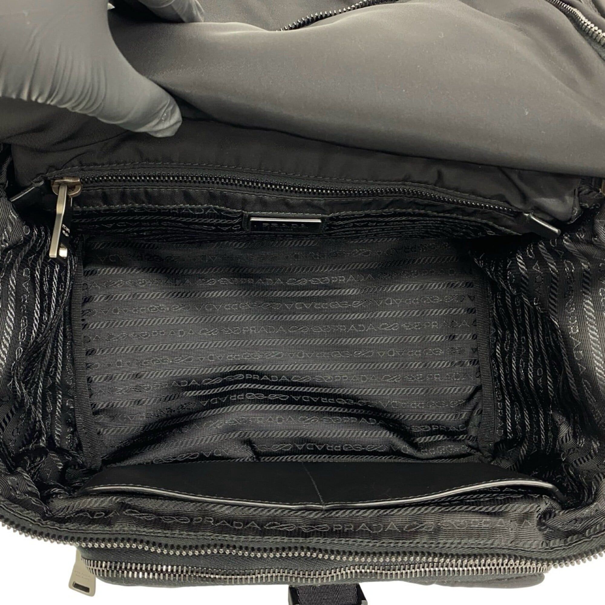 Nylon Leather Shoulder Bag Vanity Bag (Pre-Owned) - Prada - Modalova